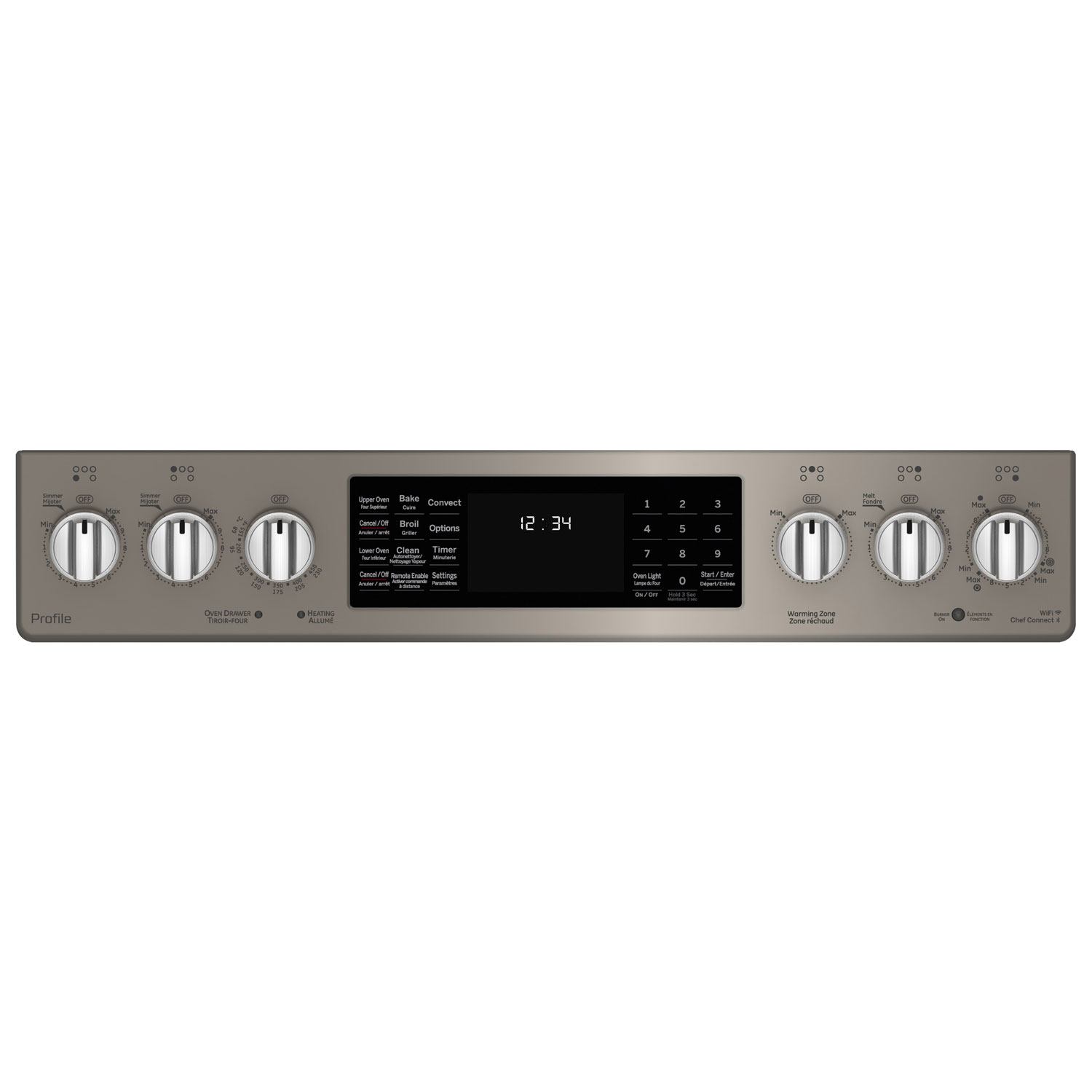 GE Profile 30" 5.3 Cu. Ft. True Convection 5-Element Slide-In Electric Range - Slate