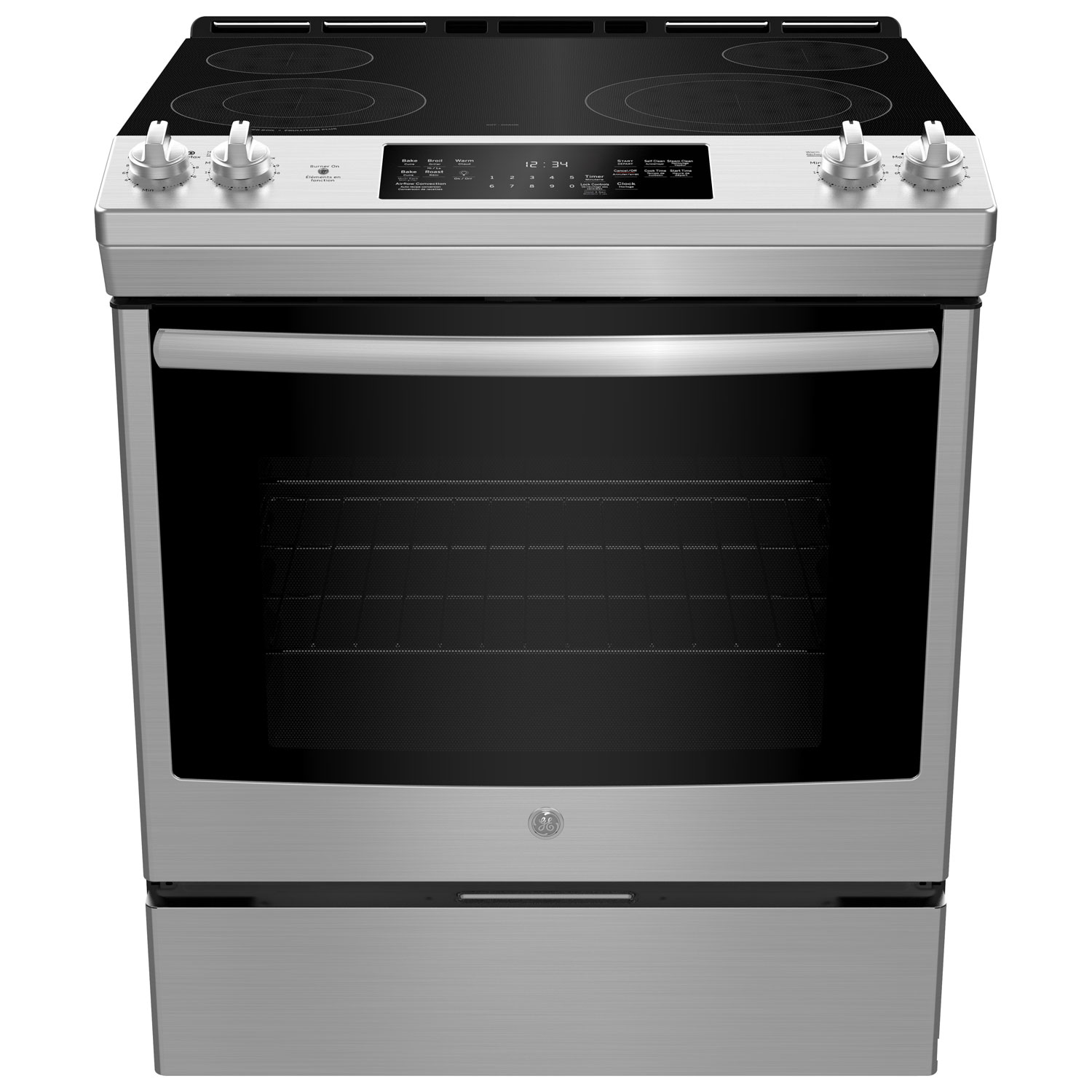 Cuisinière électrique encastrable lisse convection autonet. 30 po Profile de GE - Inox