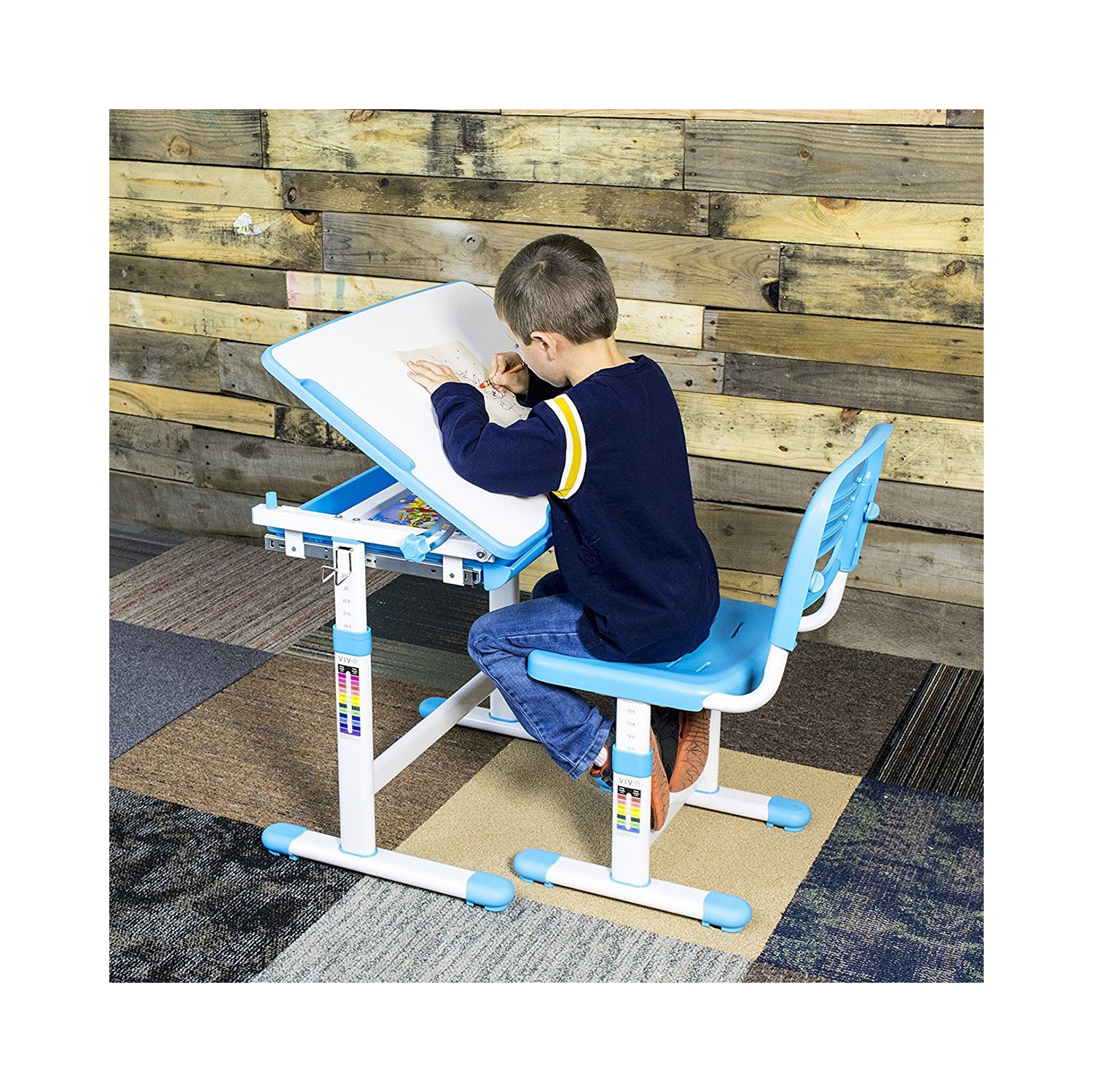 Bureau ergonomique à hauteur réglable pour enfants KidzDesk KD26B de Boost Industries