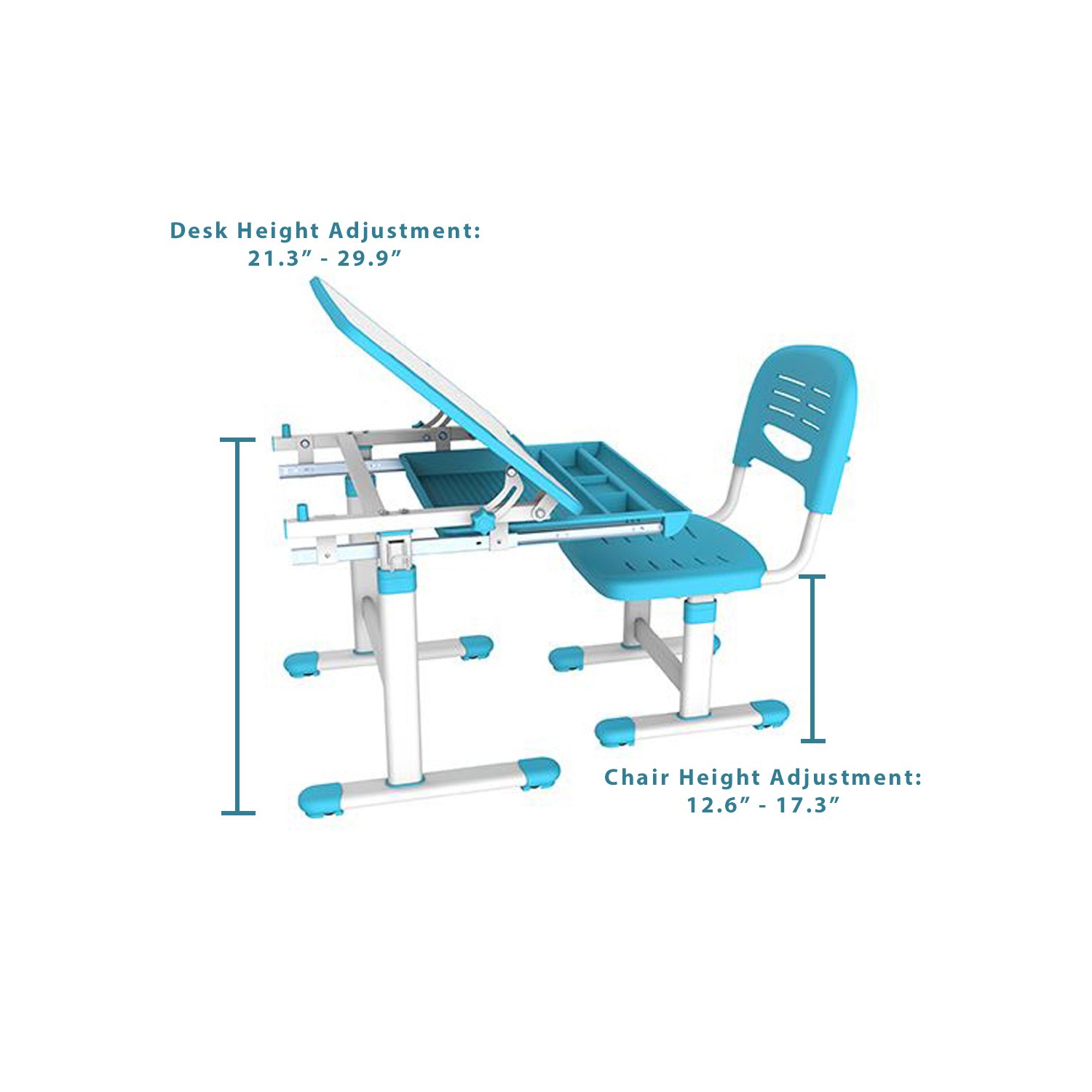 Bureau ergonomique à hauteur réglable pour enfants KidzDesk KD26B de Boost Industries