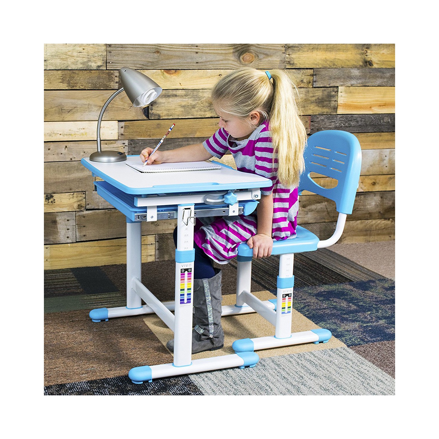 Bureau ergonomique à hauteur réglable pour enfants KidzDesk KD26B de Boost Industries