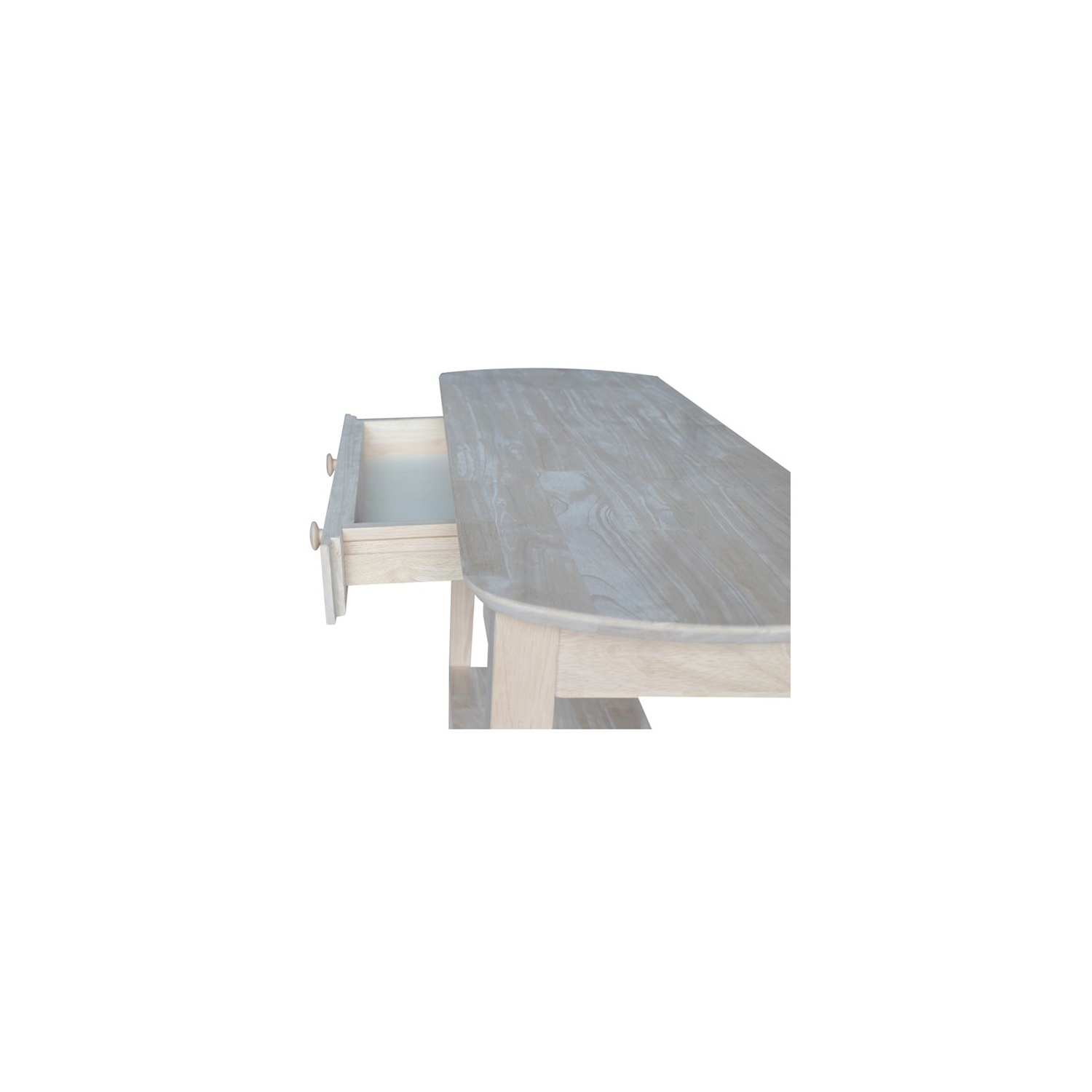 International Concepts Unfinished Phillips Oval Sofa Table