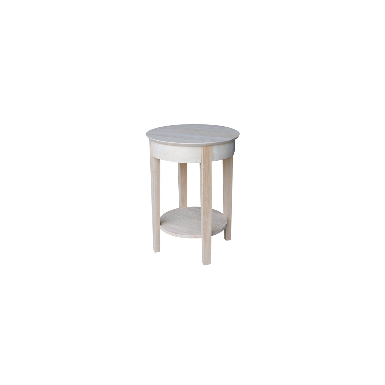 International Concepts Unfinished Accent Table with One Drawer