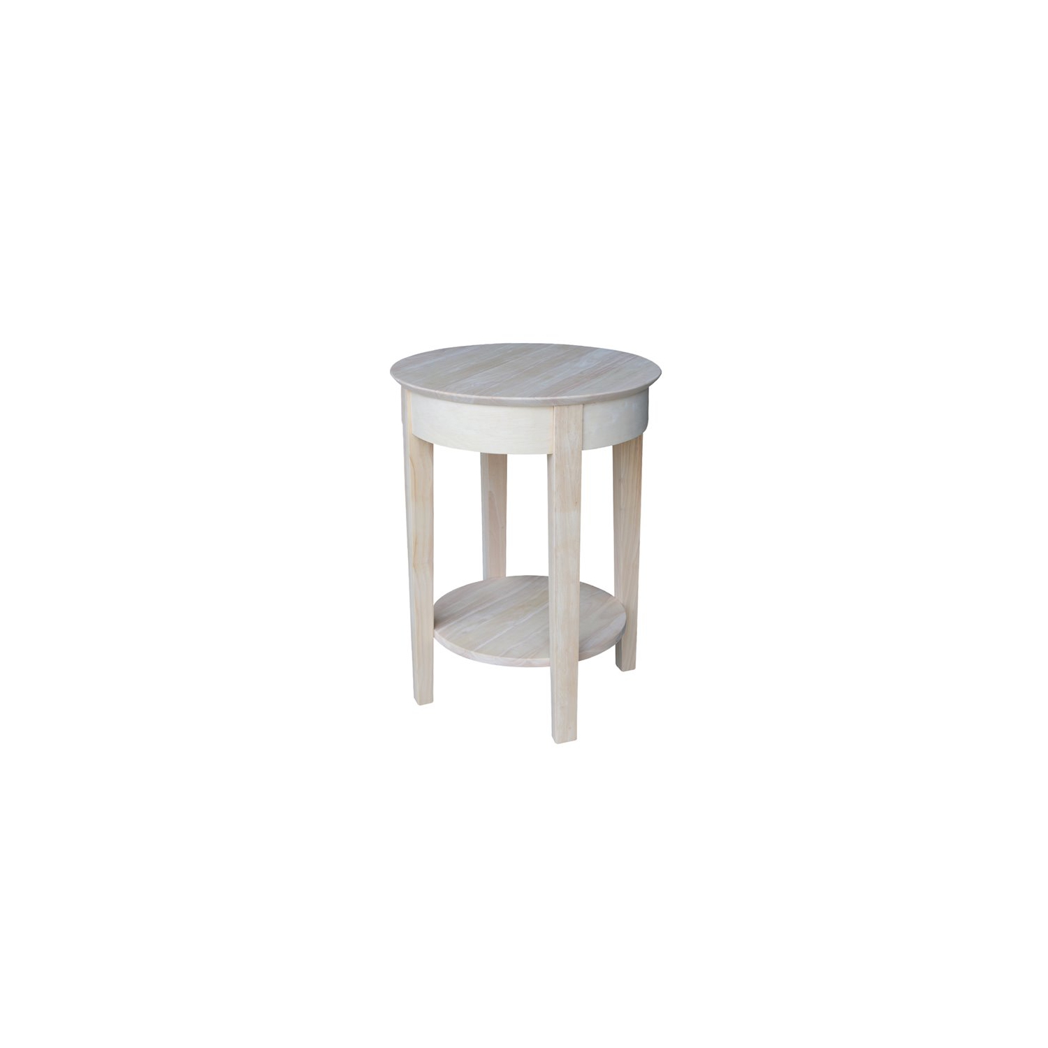International Concepts Unfinished Accent Table with One Drawer