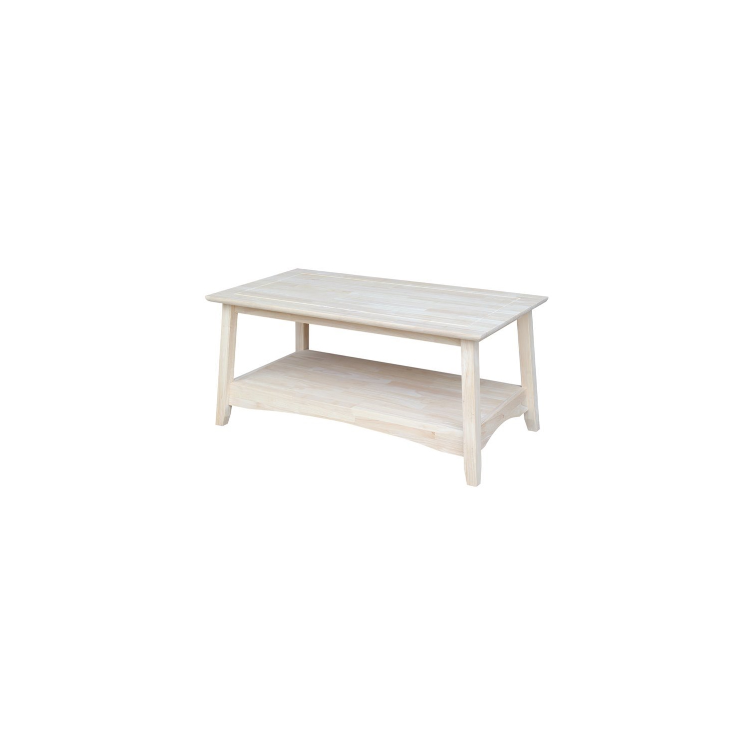 International Concepts Whitewood Bombay Rectangular Coffee Table