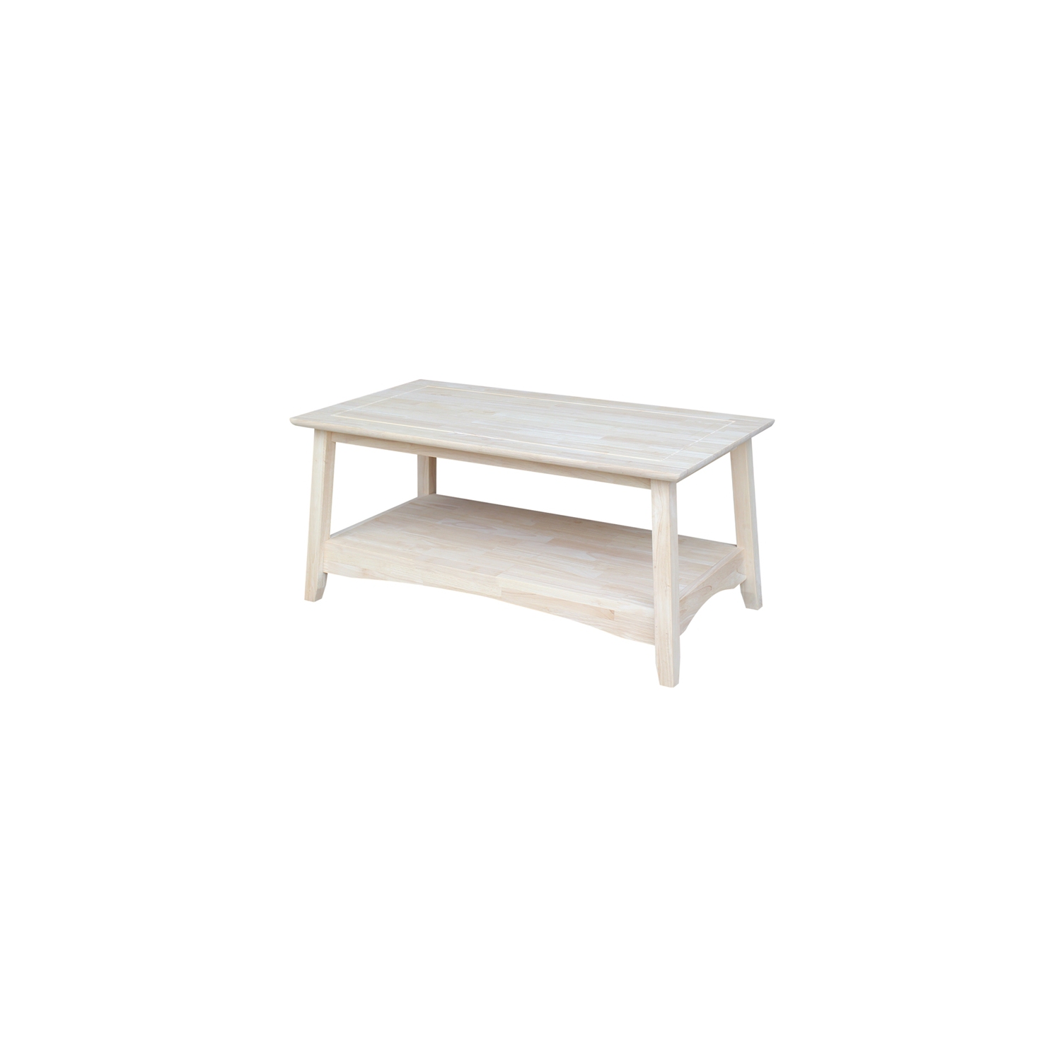 International Concepts Whitewood Bombay Rectangular Coffee Table