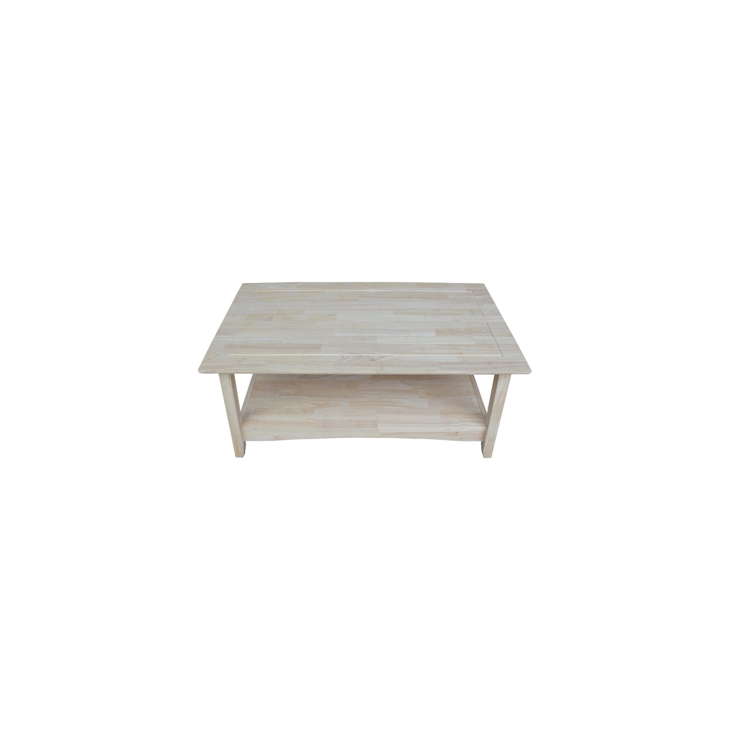 International Concepts Whitewood Bombay Rectangular Coffee Table