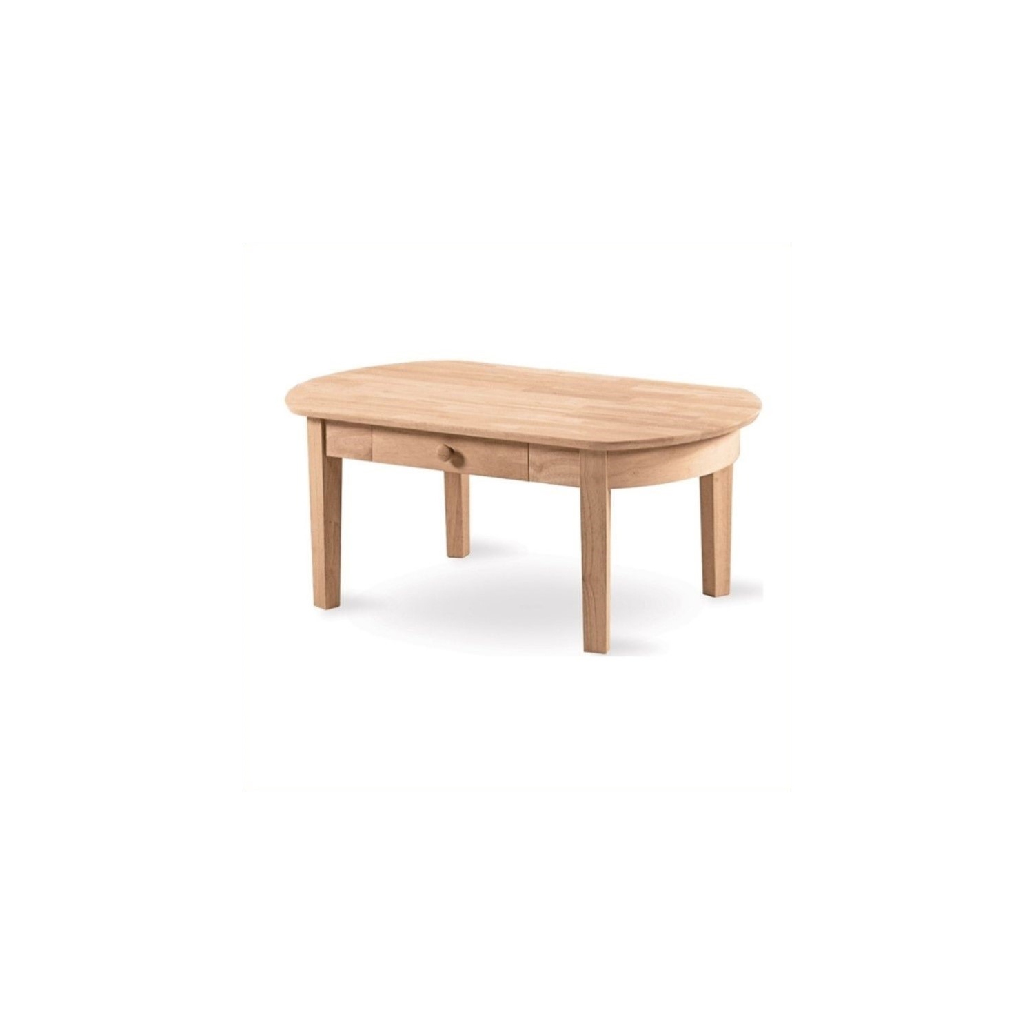 International Concepts Unfinished Phillips Oval Coffee Table