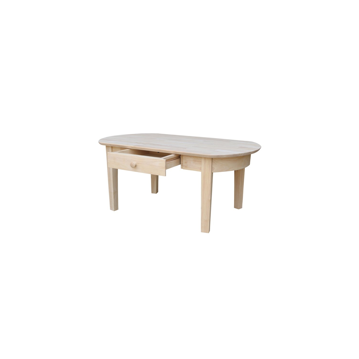 International Concepts Unfinished Phillips Oval Coffee Table