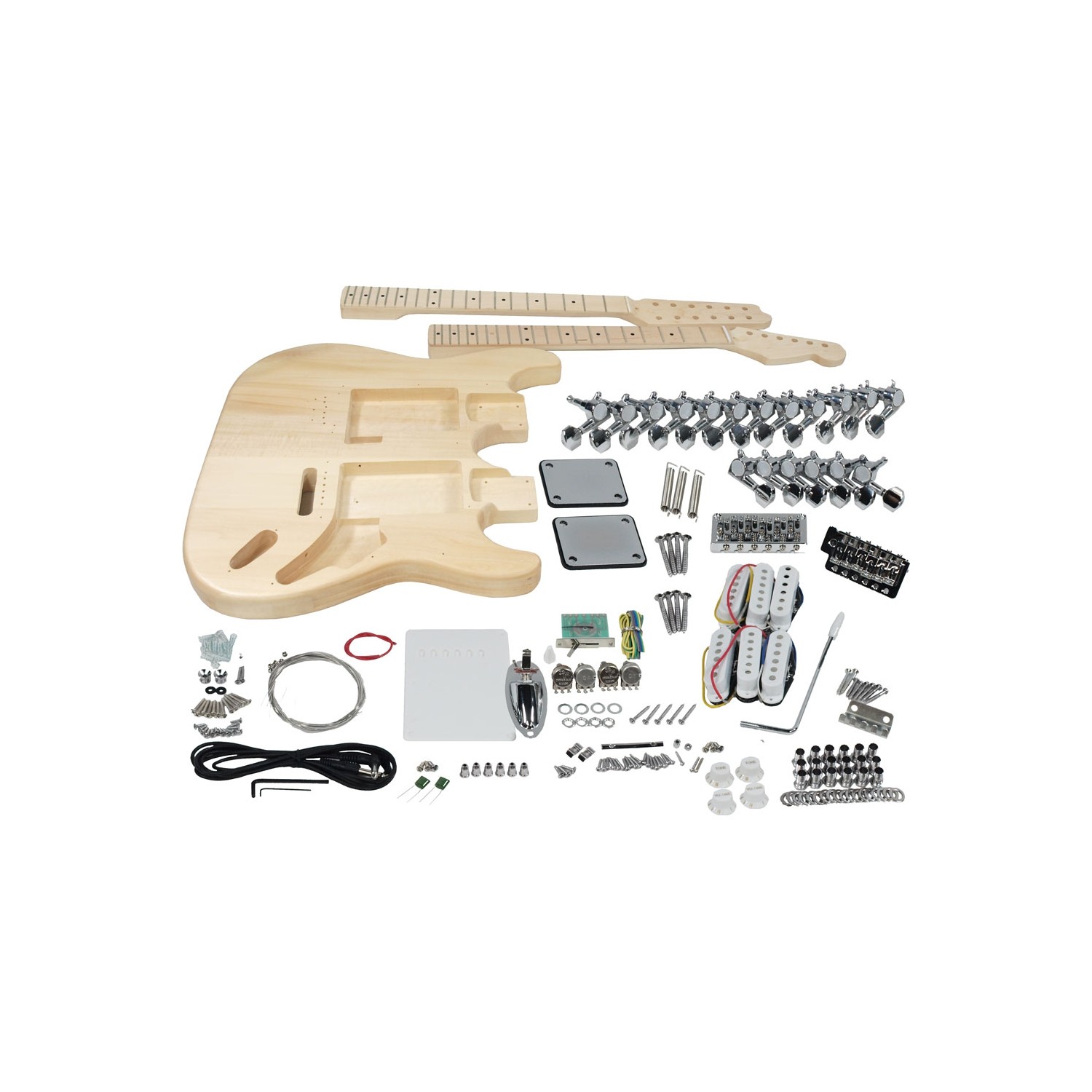 Solo ST Style Double Neck DIY Guitar Kit