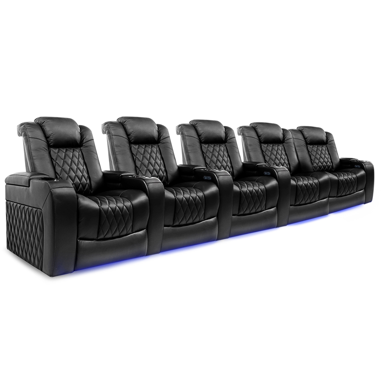 Valencia Tuscany Premium Top Grain Italian Nappa 11000 Leather Power Headrest, Recliner, Lumbar Home Theatre 5-Seat Loveseat Right