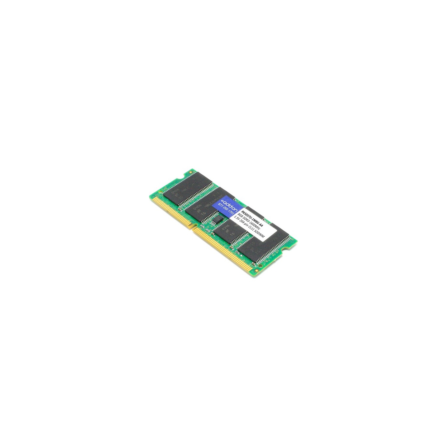 AddOn AA160D3SL/8G x1 Toshiba PA5037U-1M8G Compatible 8GB DDR3-1600MHz Unbuffered Dual Rank 1.5V 204-pin CL11 SODIMM