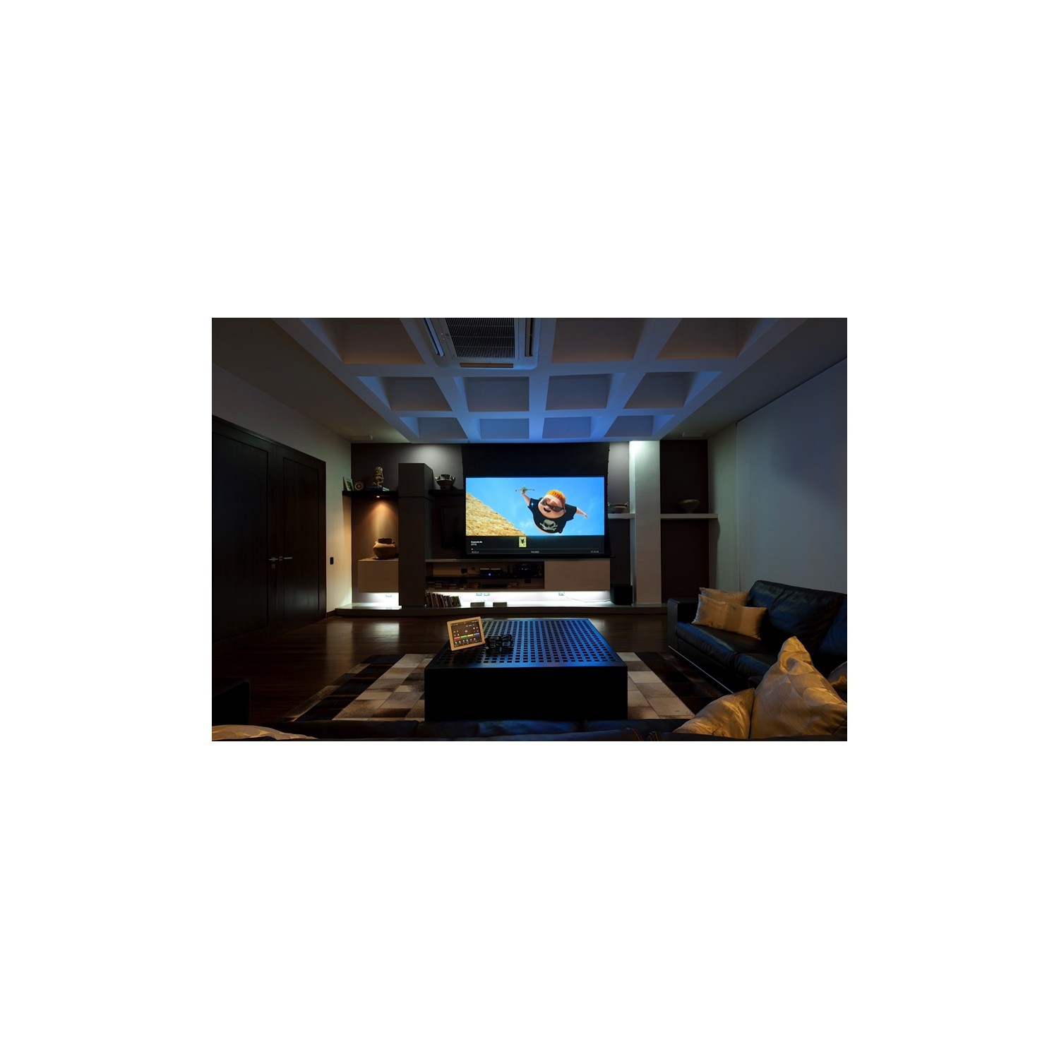 Elunevision Reference Studio 4K 135" Tab-Tensioned Motorized 16:9 Projector Screen 