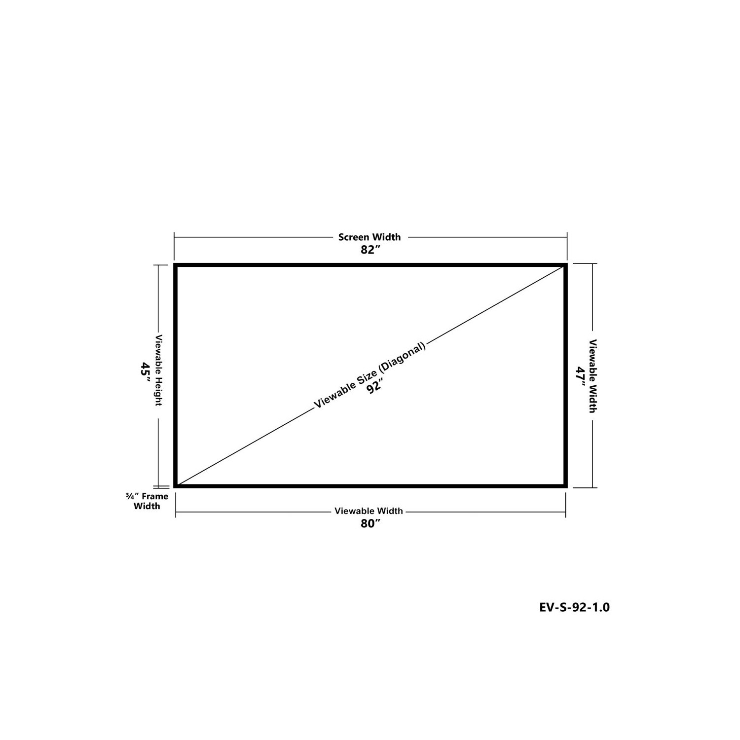EluneVision Reference 4K Studio 92" Slim Fixed-Frame Projection Screen