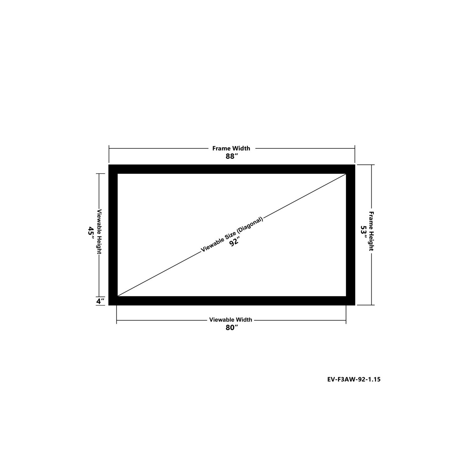 EluneVision Reference Studio AudioWeave 4K 92" Fixed-Frame Projector Screen