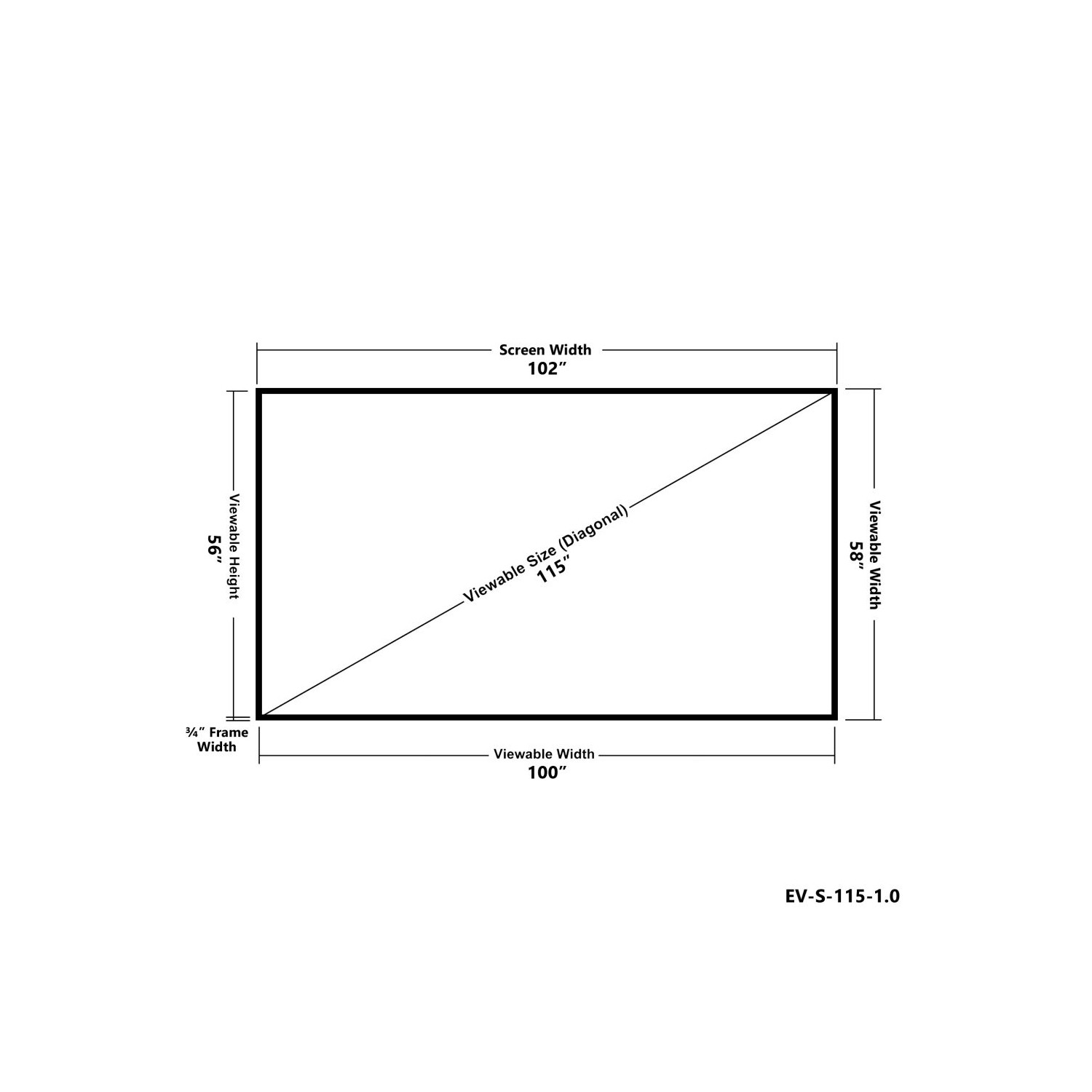 EluneVision Reference 4K Studio 115" Slim Fixed-Frame Projection Screen