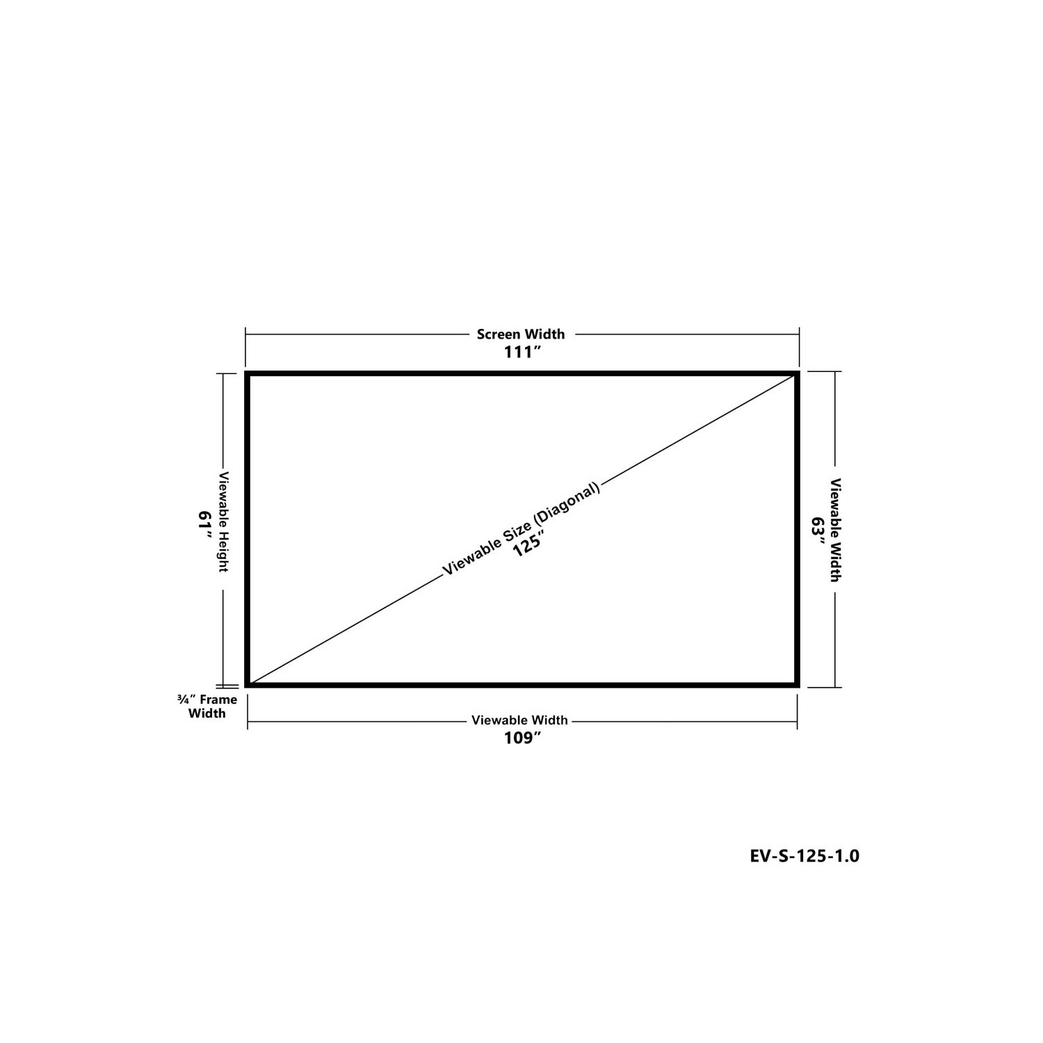 EluneVision Reference 4K Studio 125" Slim Fixed-Frame Projection Screen
