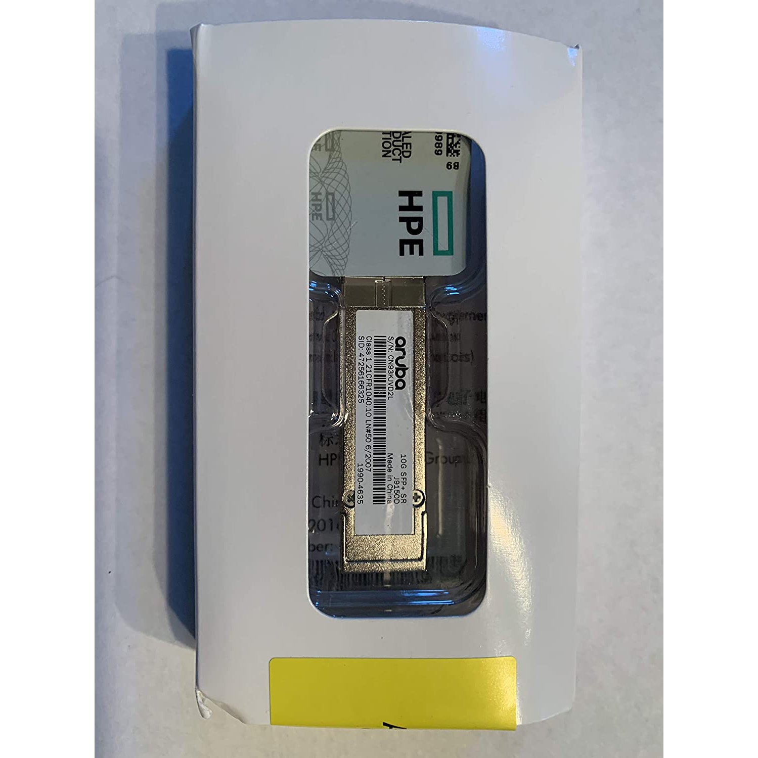 Aruba 10G SFP+ LC SR 300m OM3 MMF Transceiver