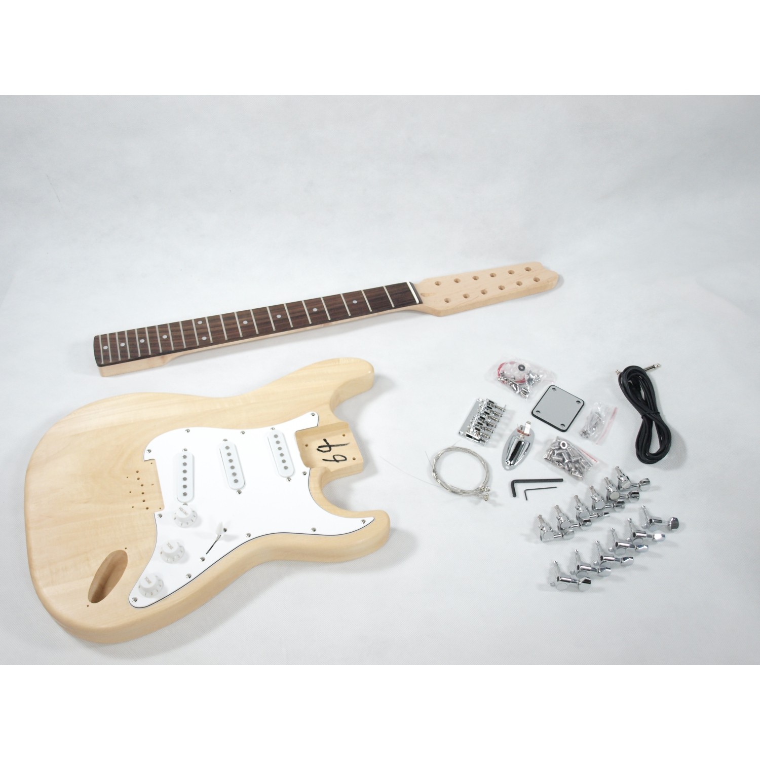 Solo – Trousse de guitare ST style bricolage, 12 cordes, manche en érable