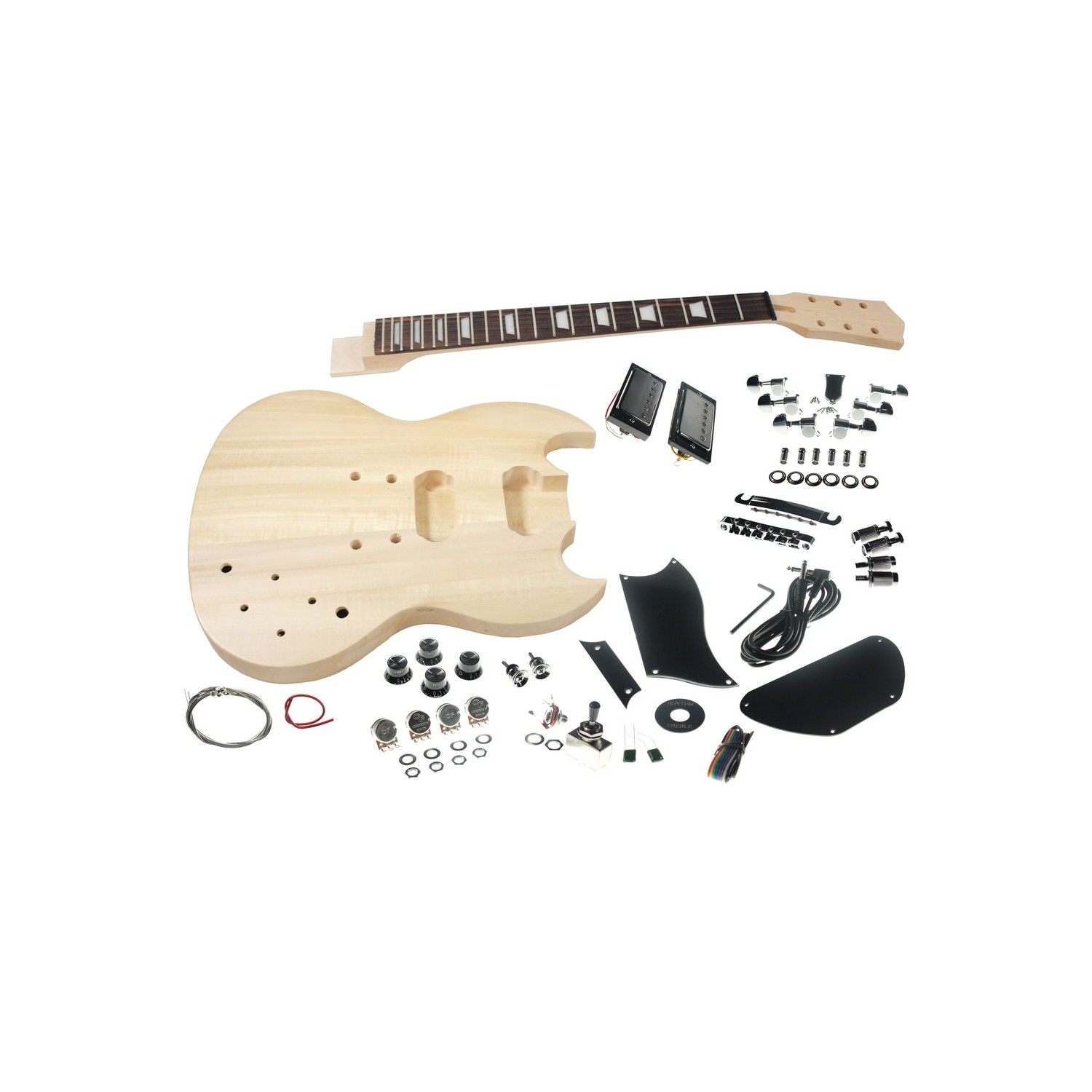 Solo SG Style DIY Guitar Kit, Basswood Body, Set Neck