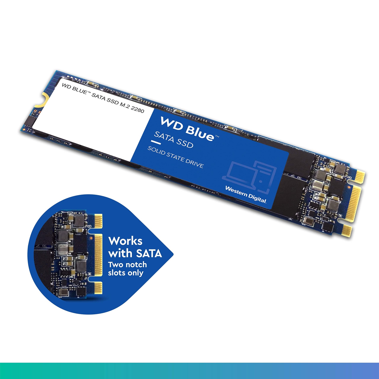 Western Digital Blue 3D NAND SATA SSD Internal Storage, 2TB WDS200T2B0B