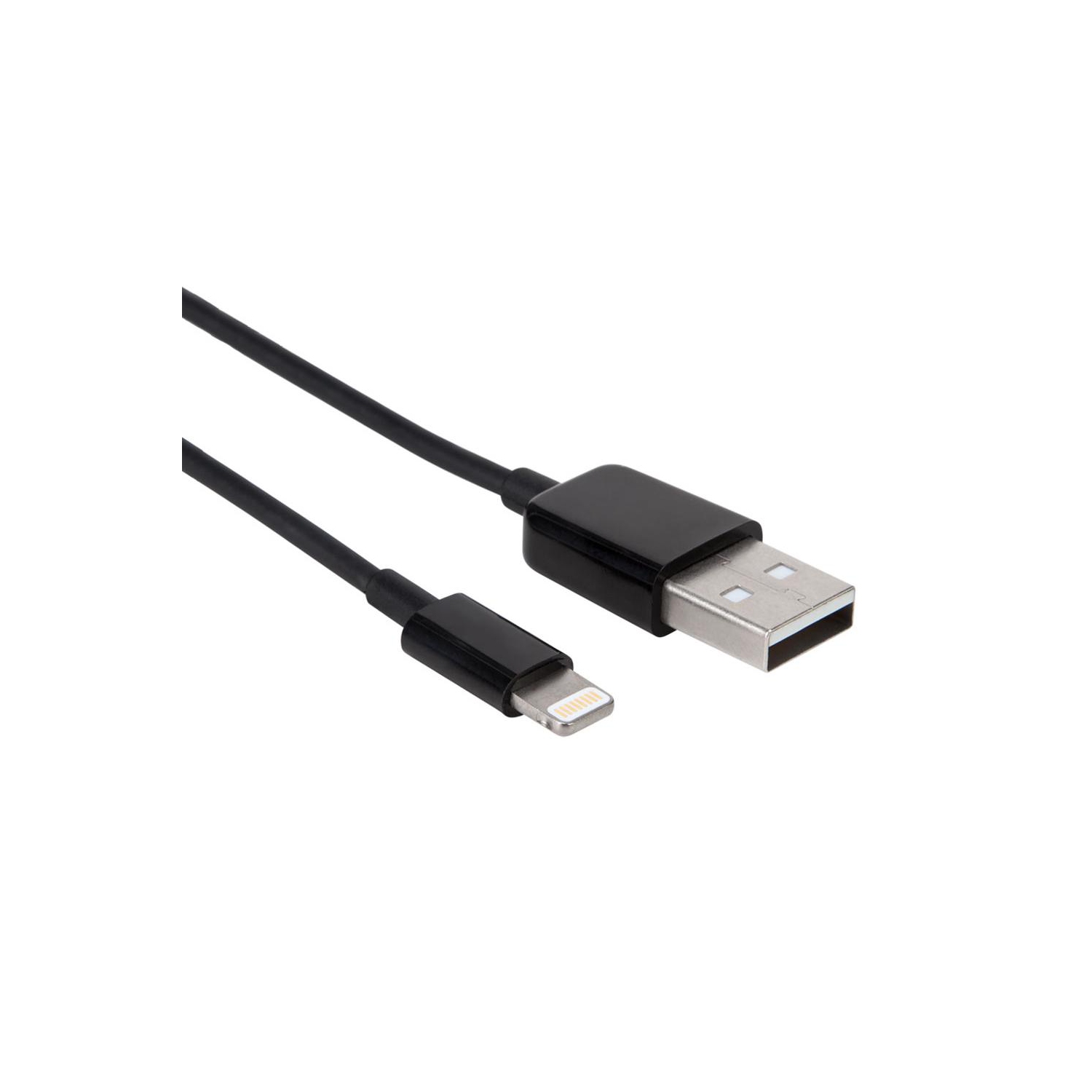 AXIOM – CÂBLE ADAPTATEUR LIGHTNING VERS USB-A NOIR 6 PI