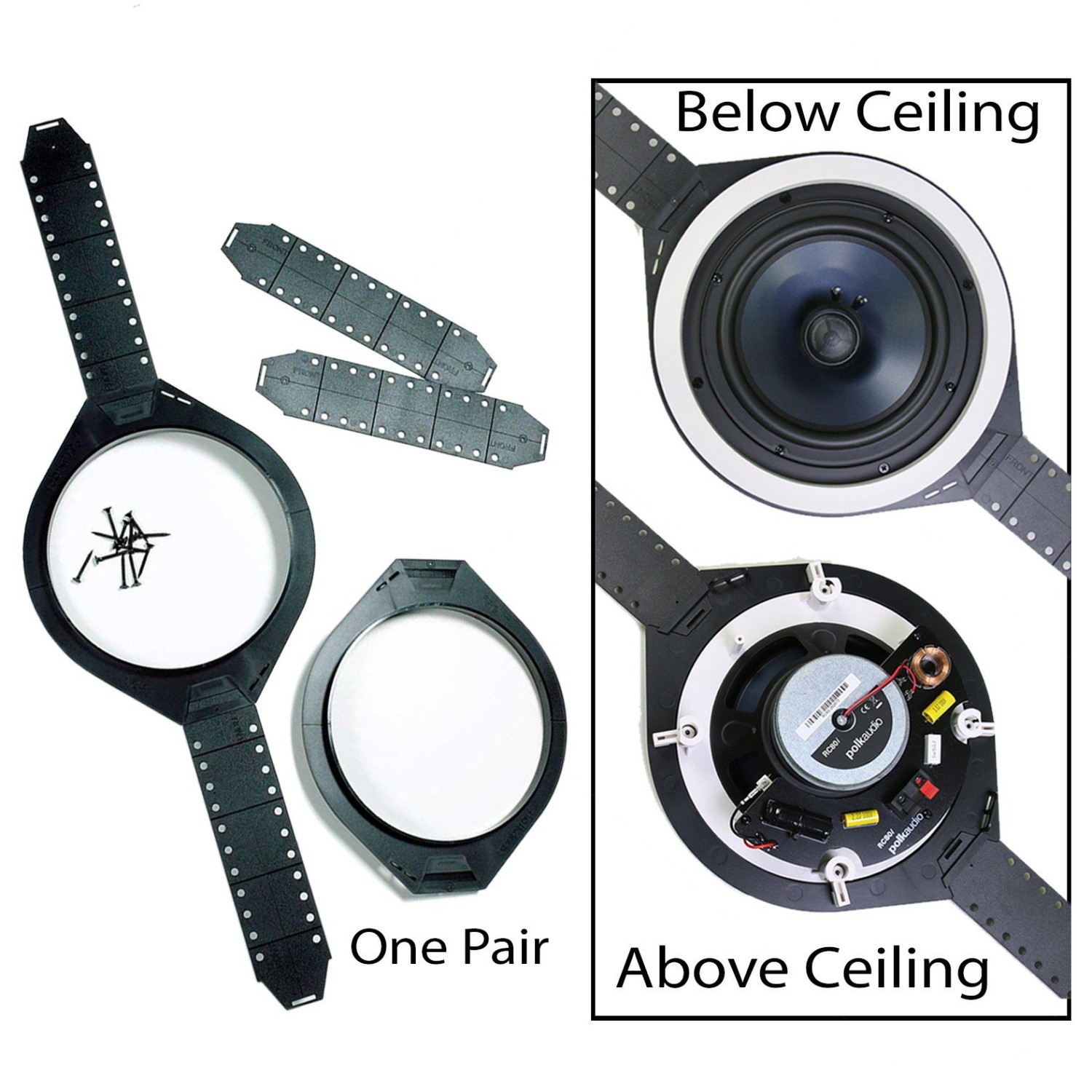 Supports de fixation pour haut-parleurs RC80i et autres haut-parleurs compatibles PB LC80i de Polk Audio