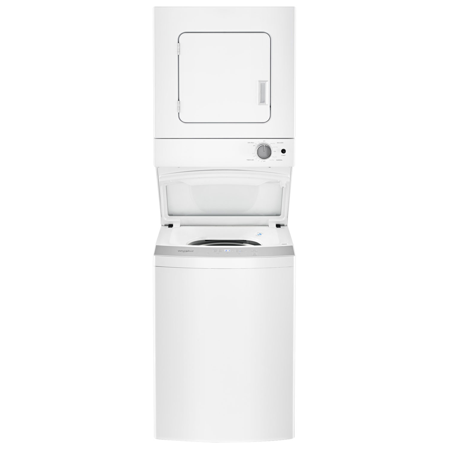 Duo laveuse électrique de 1,9 pi³ et sécheuse de 3,4 pi³ de Whirlpool - Blanc