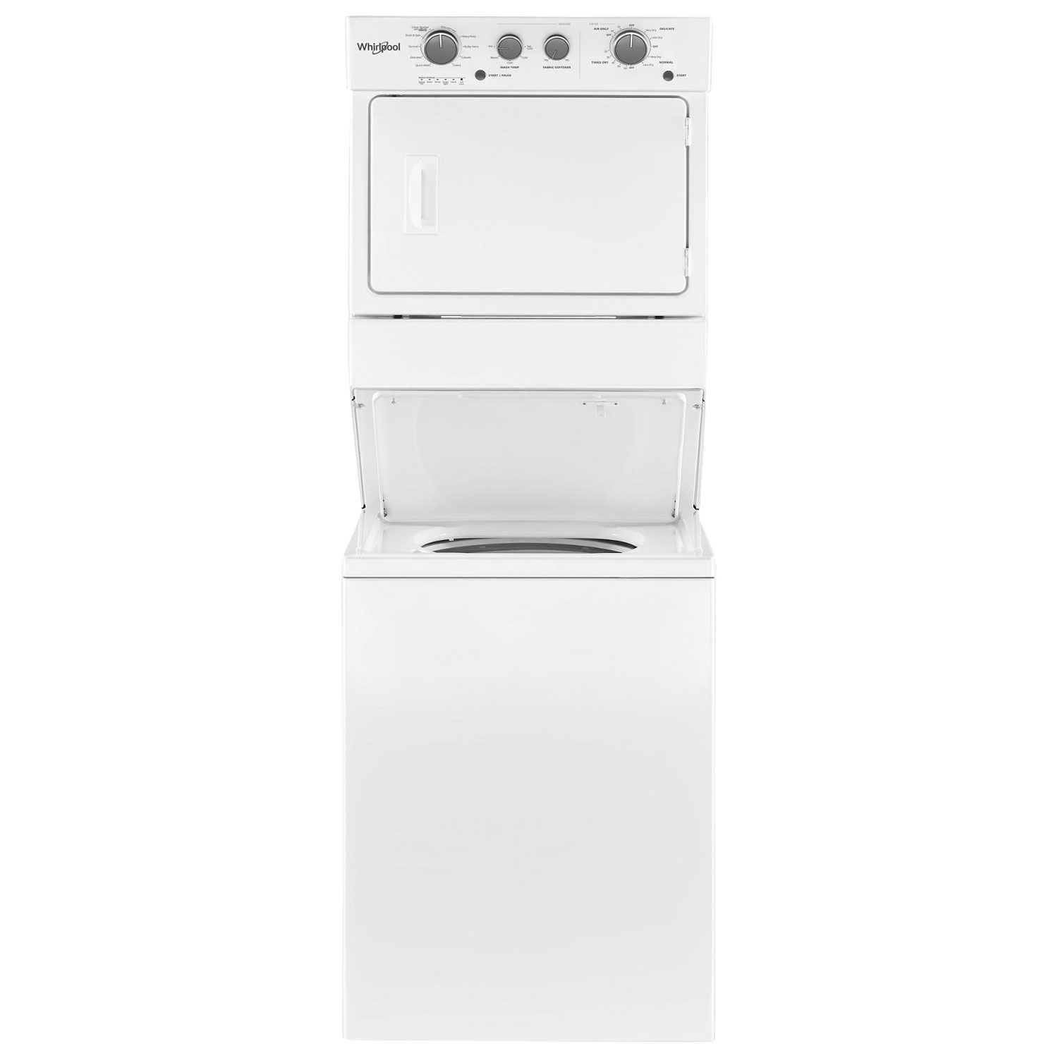 Duo laveuse électrique de 4 pi³ et sécheuse de 5,9 pi³ de Whirlpool - Blanc