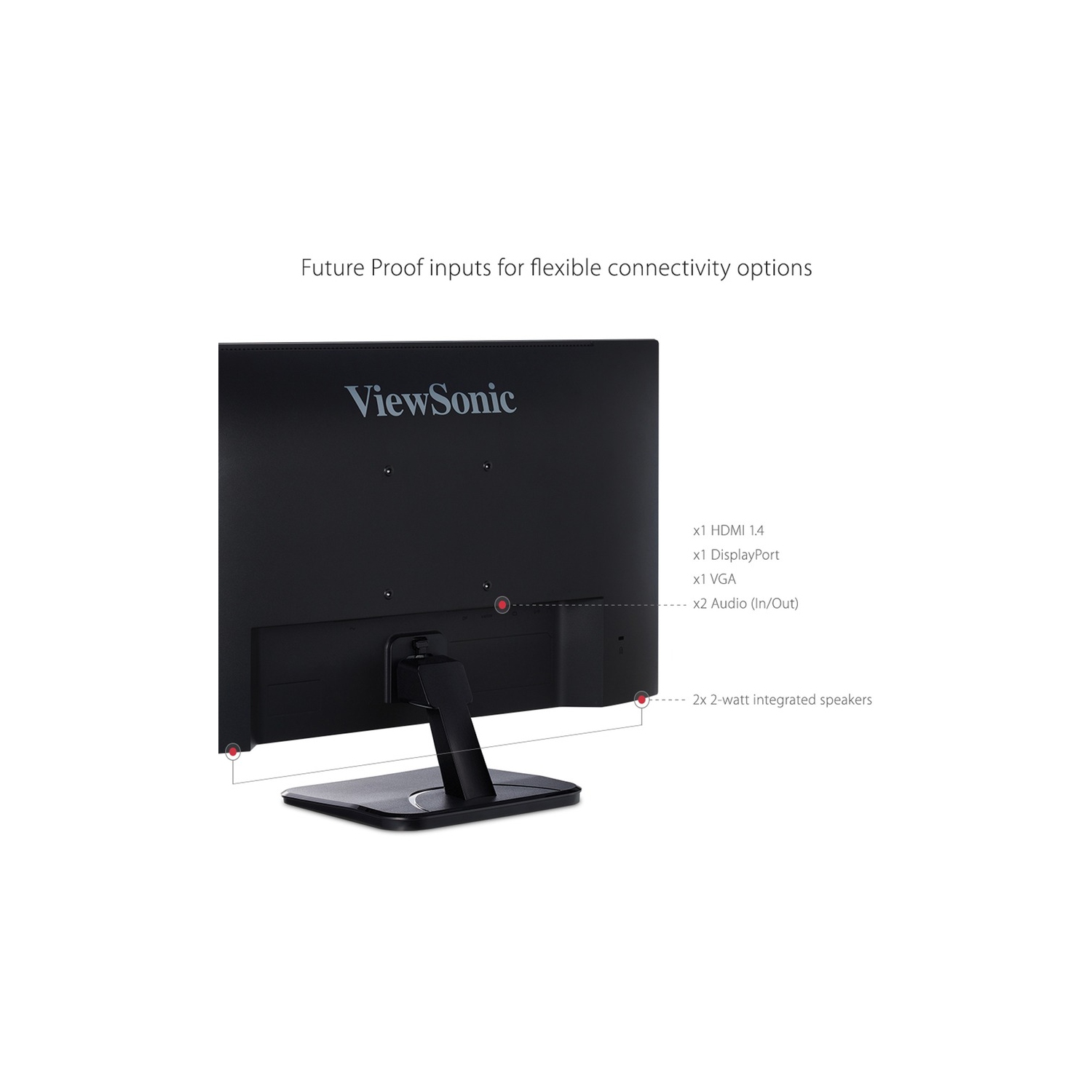 ViewSonic VA2456-MHD 24" Frameless IPS 1080p Monitor with HDMI DisplayPort and VGA "puts for Home and Office