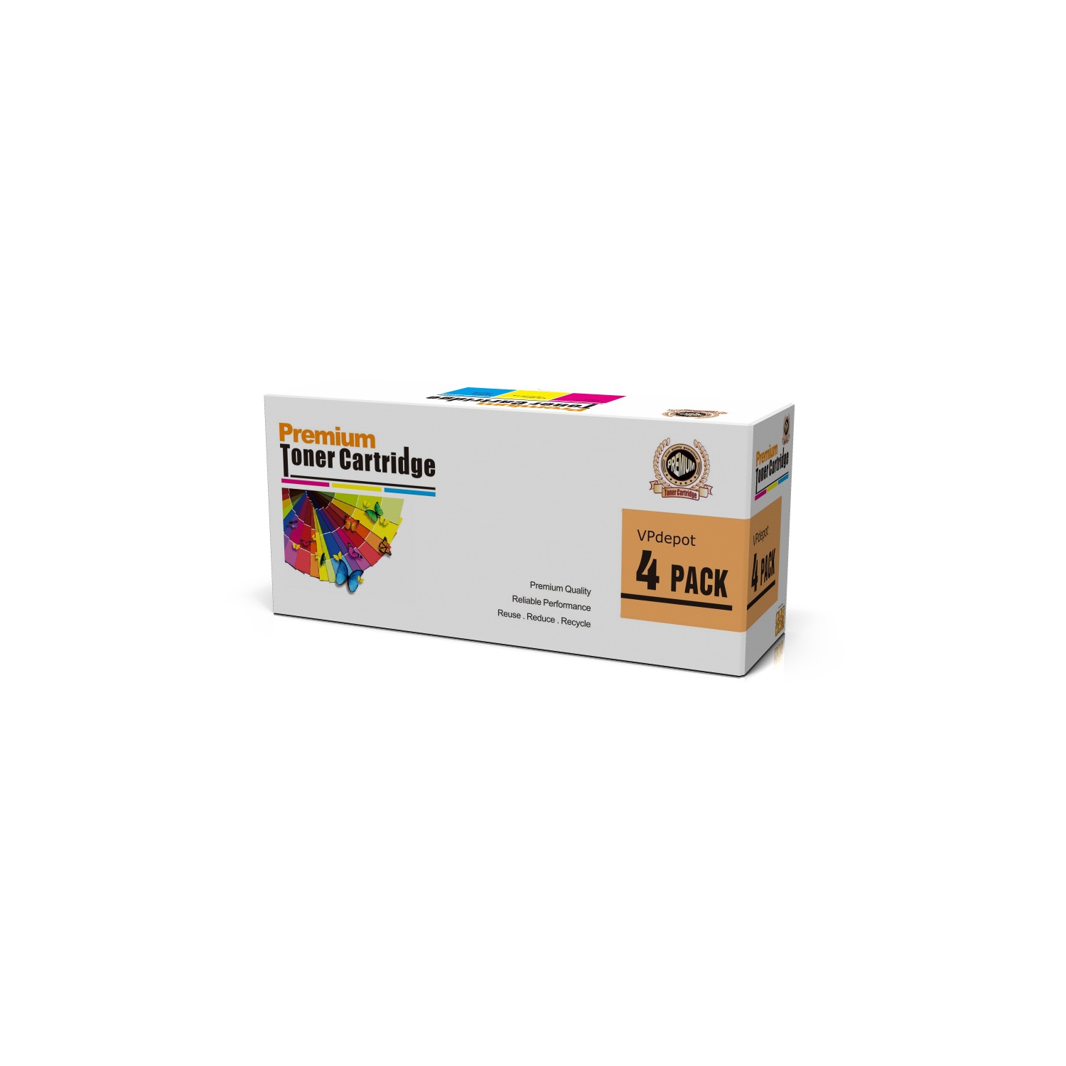 VPdepot 4PK C4092A Replacement Black Toner for HP LaserJet 1100/3200