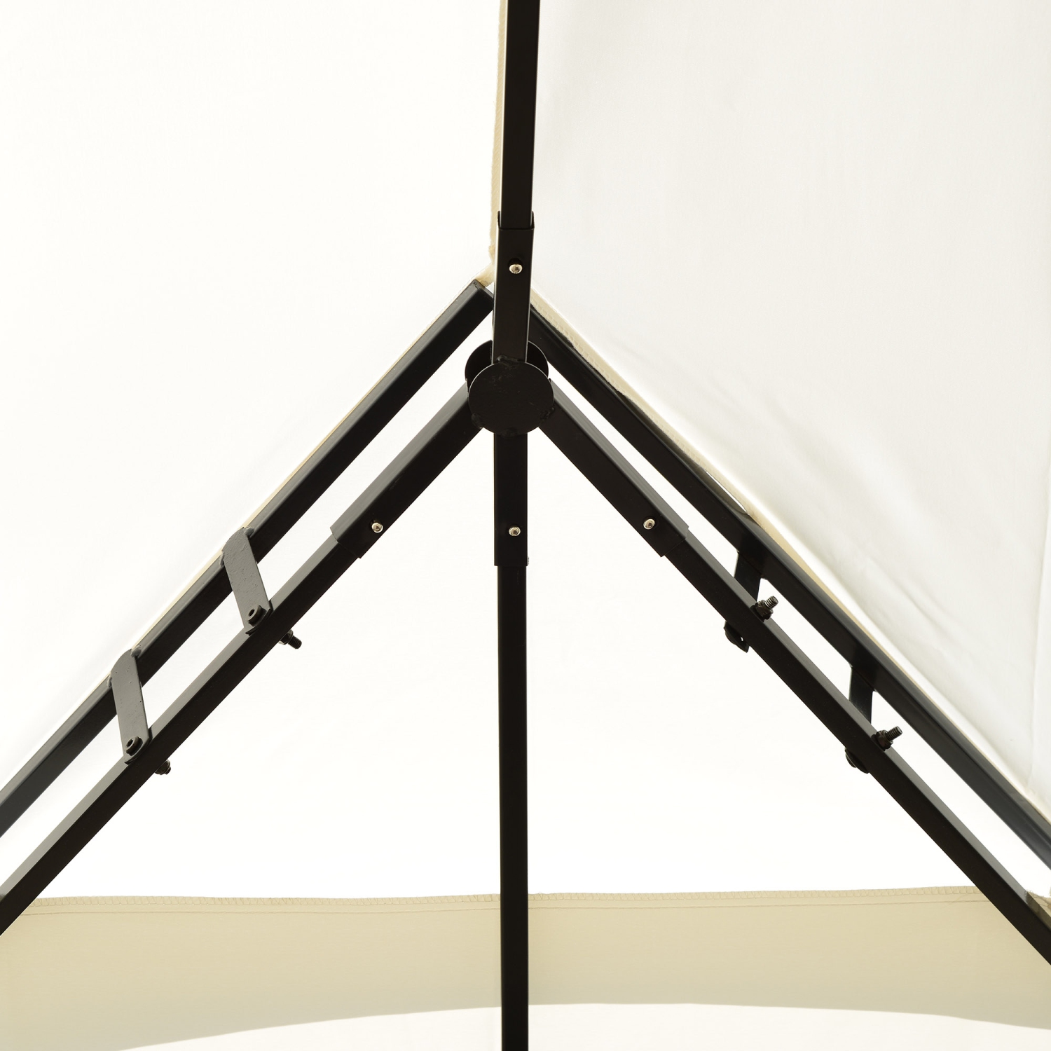 Outsunny 10x13ft Steel Gazebo Sun Shelter Patio Outdoor Party Event Canopy Vented Roof Cream White