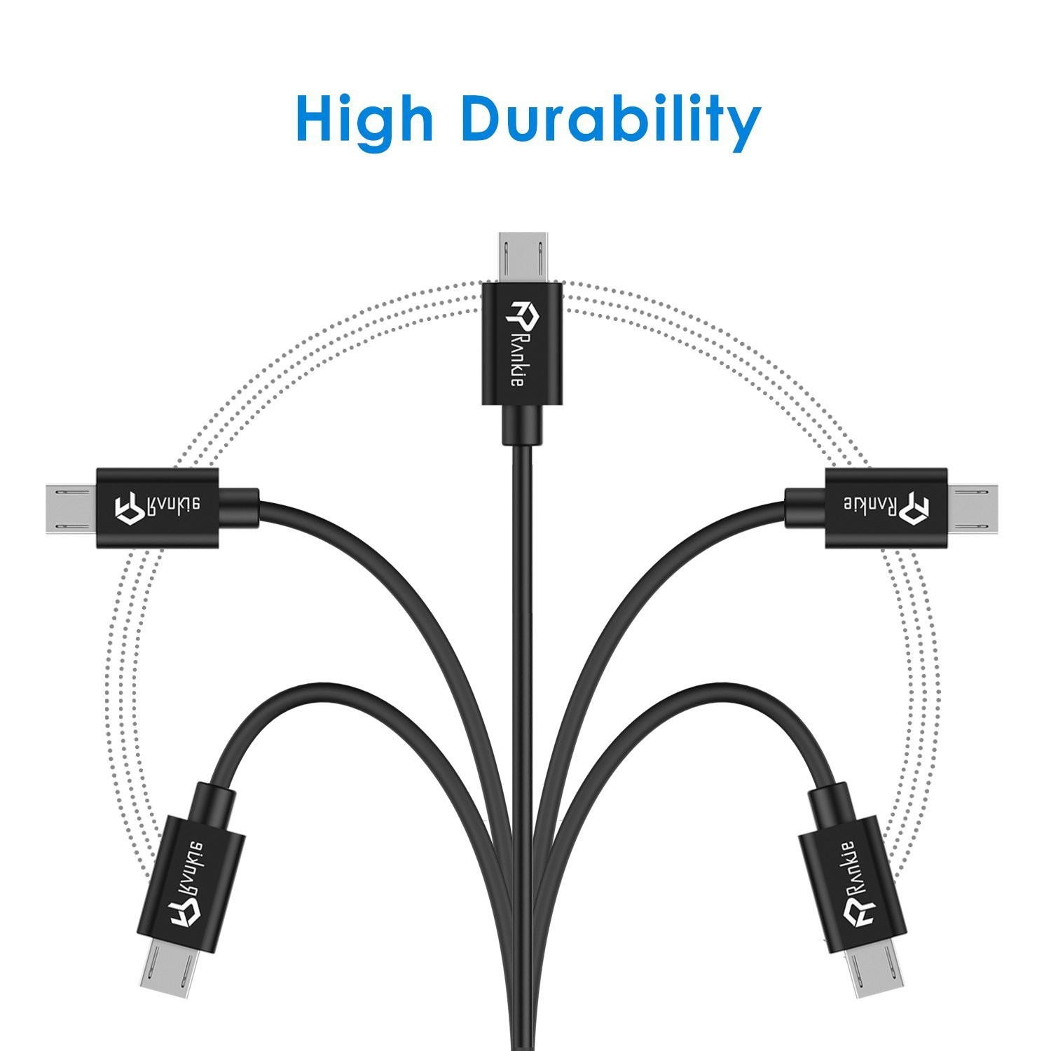 Micro USB Cable, Rankie 3-Pack Premium Micro USB Cable High Speed USB 2.0 A Male to Micro B Sync