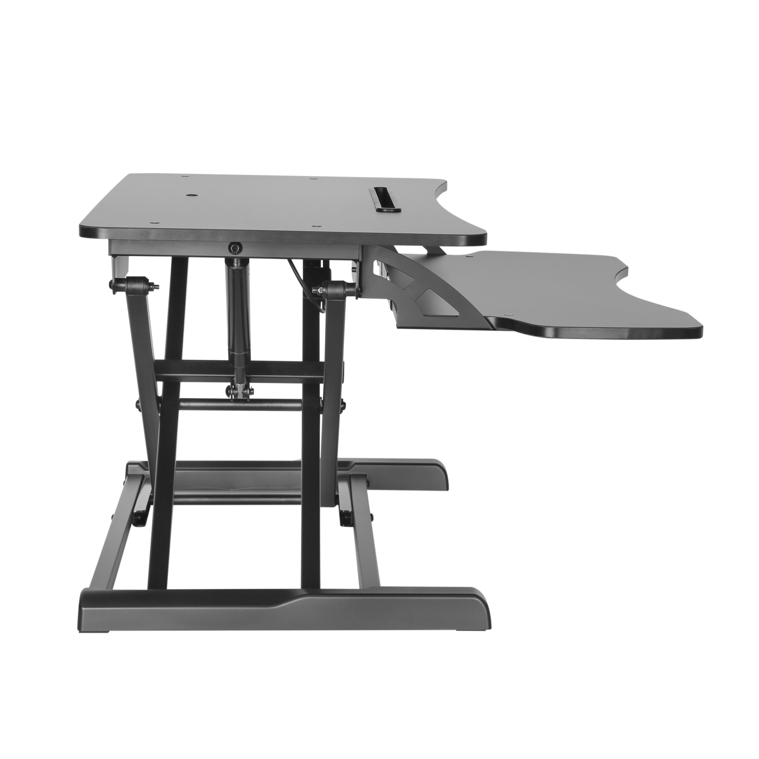 AMER Height Adjustable Sit/Stand Desk Computer Riser [30" Width] with Keyboard Tray