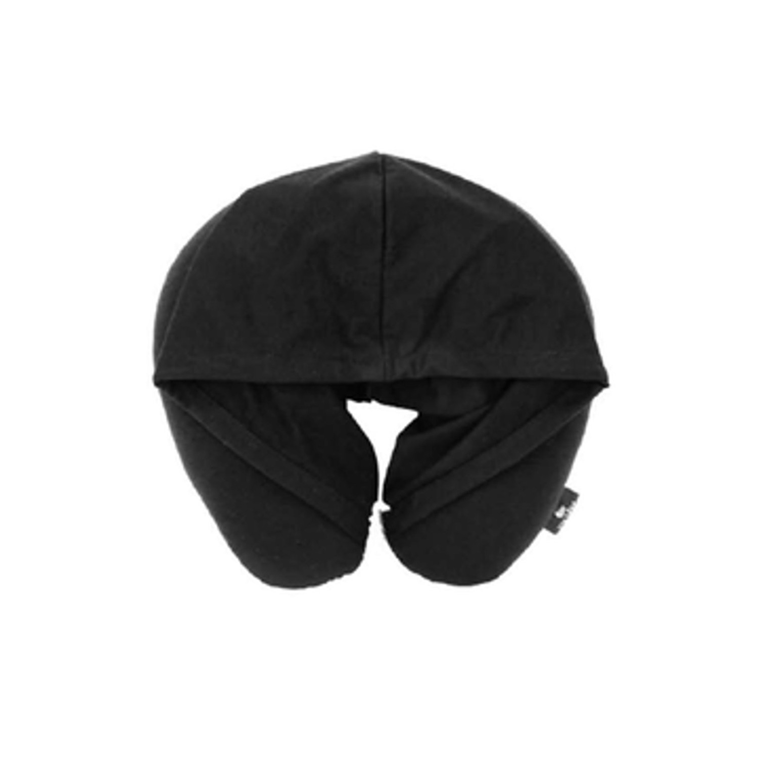Mia Toro Hooded Travel Neck Pillow - Unisex Travel Accessories [Black]