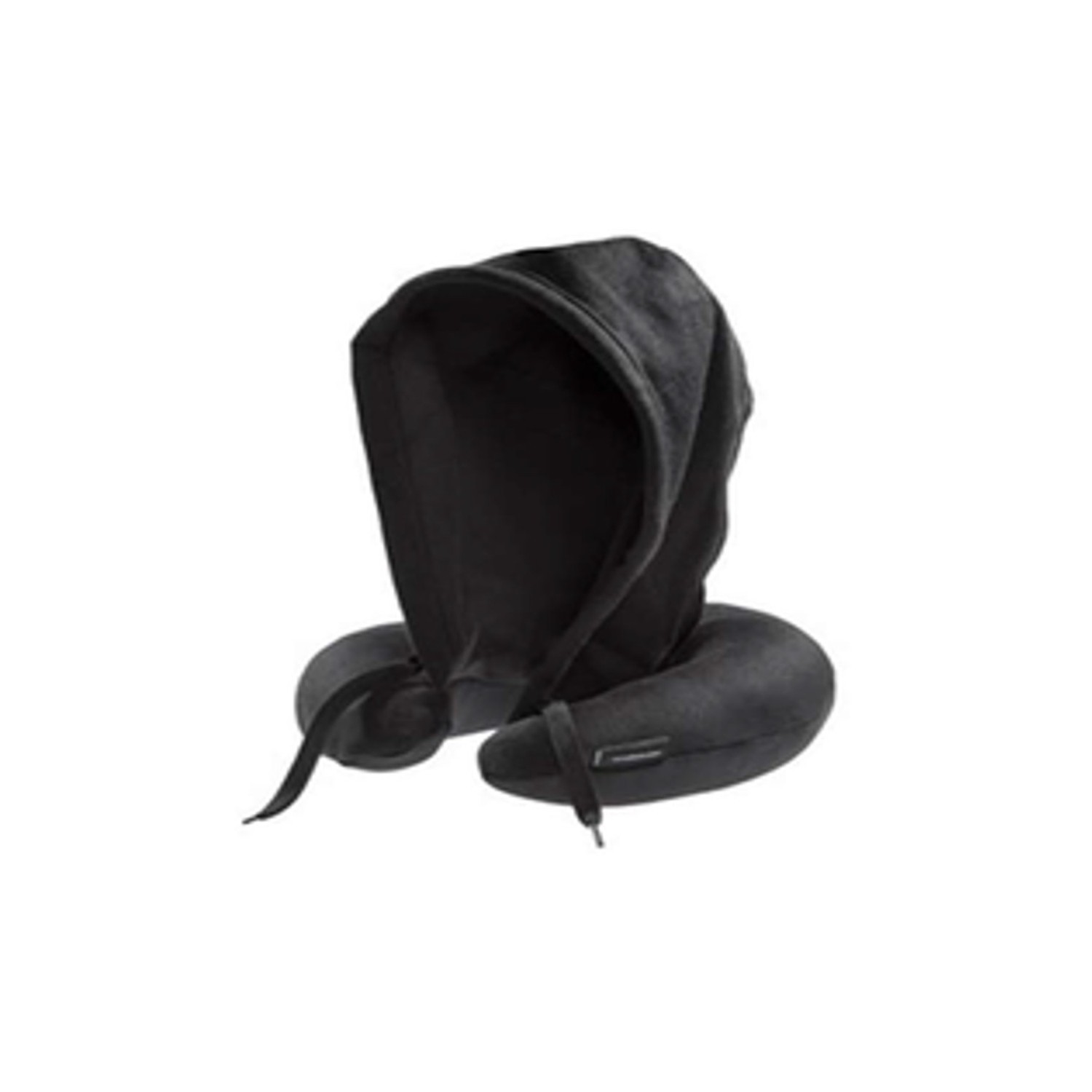 Mia Toro Hooded Travel Neck Pillow - Unisex Travel Accessories [Black]