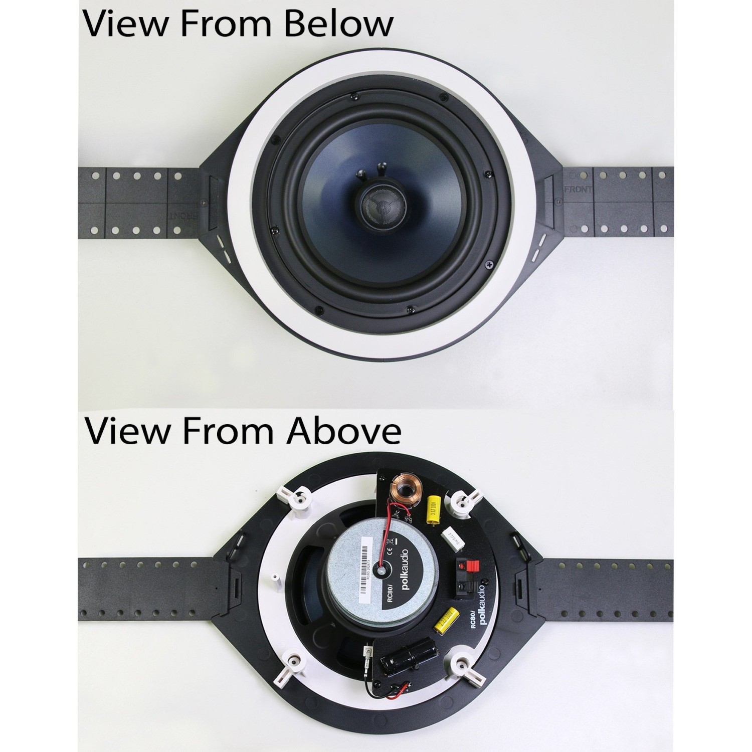 Polk Audio RC80i 8" Round In-ceiling Speakers Bundle with Polk Audio PB LC80i Pre-Construction Brackets
