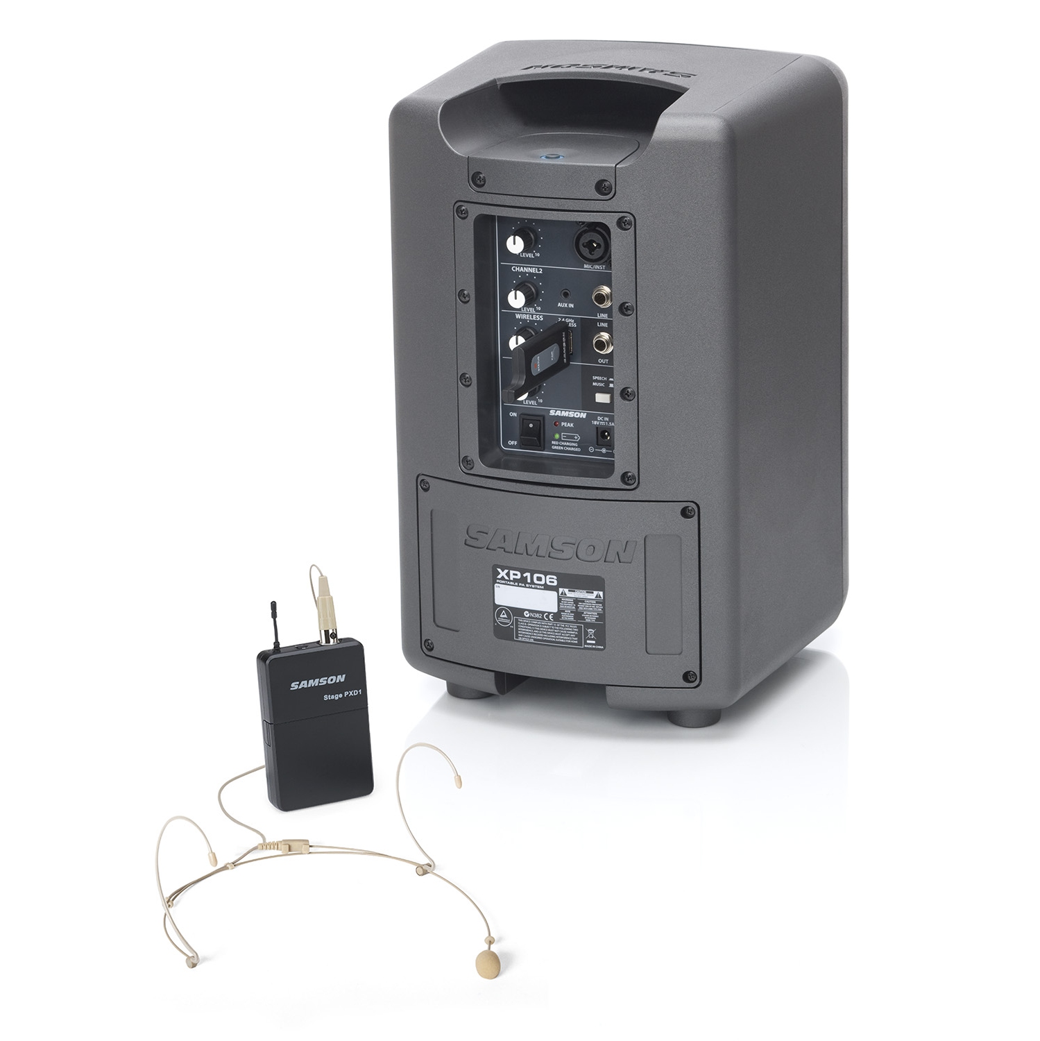 Samson Portable PA with Headset USB Digital Wireless System & Bluetooth