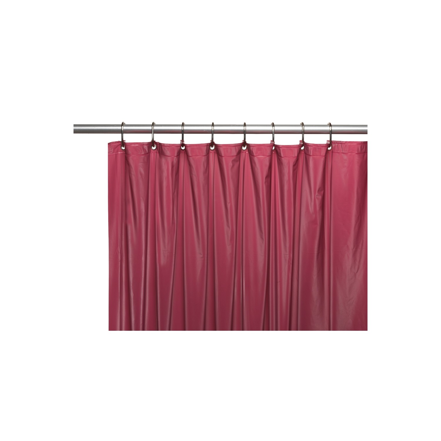 Metal Grommets Burdy, Pink Vinyl Shower Curtain Liner