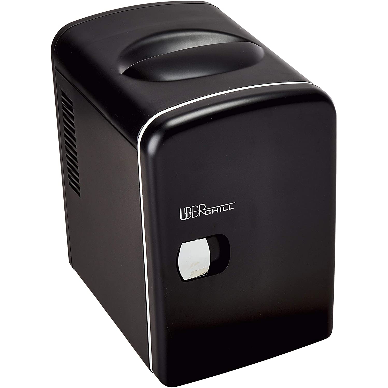 Uber Appliance Uber Chill Personal Mini Fridge 6 can capacity for Bar, Bedroom, office or Dorm outdoor/indoor 110V AC/12V DC