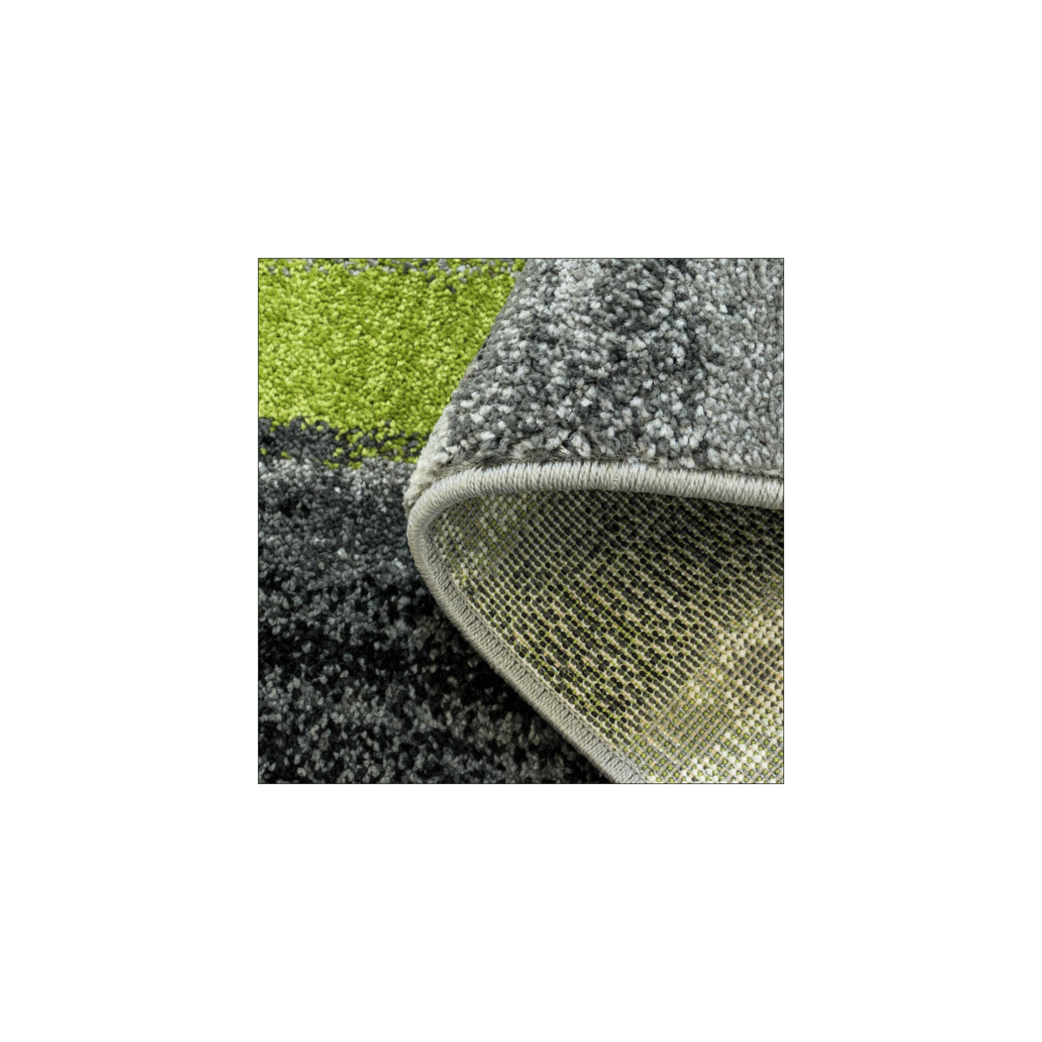 LA Dole Copper Abstract Carpet 6'2" x 9'2" Rectangle Area Rug - Green Black Grey