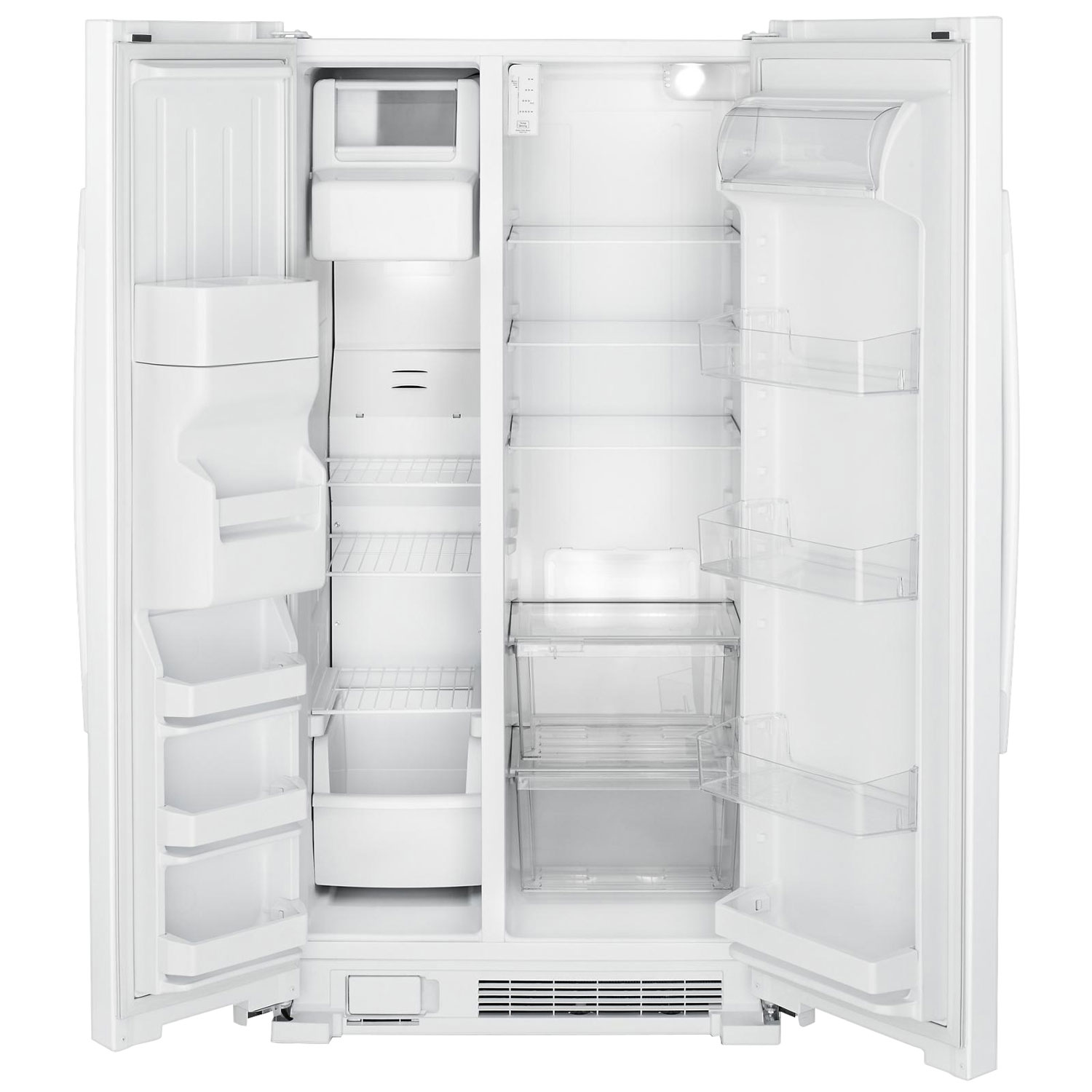 Amana 33" 21.4 Cu. Ft. Side-By-Side Refrigerator with Water & Ice Dispenser - White