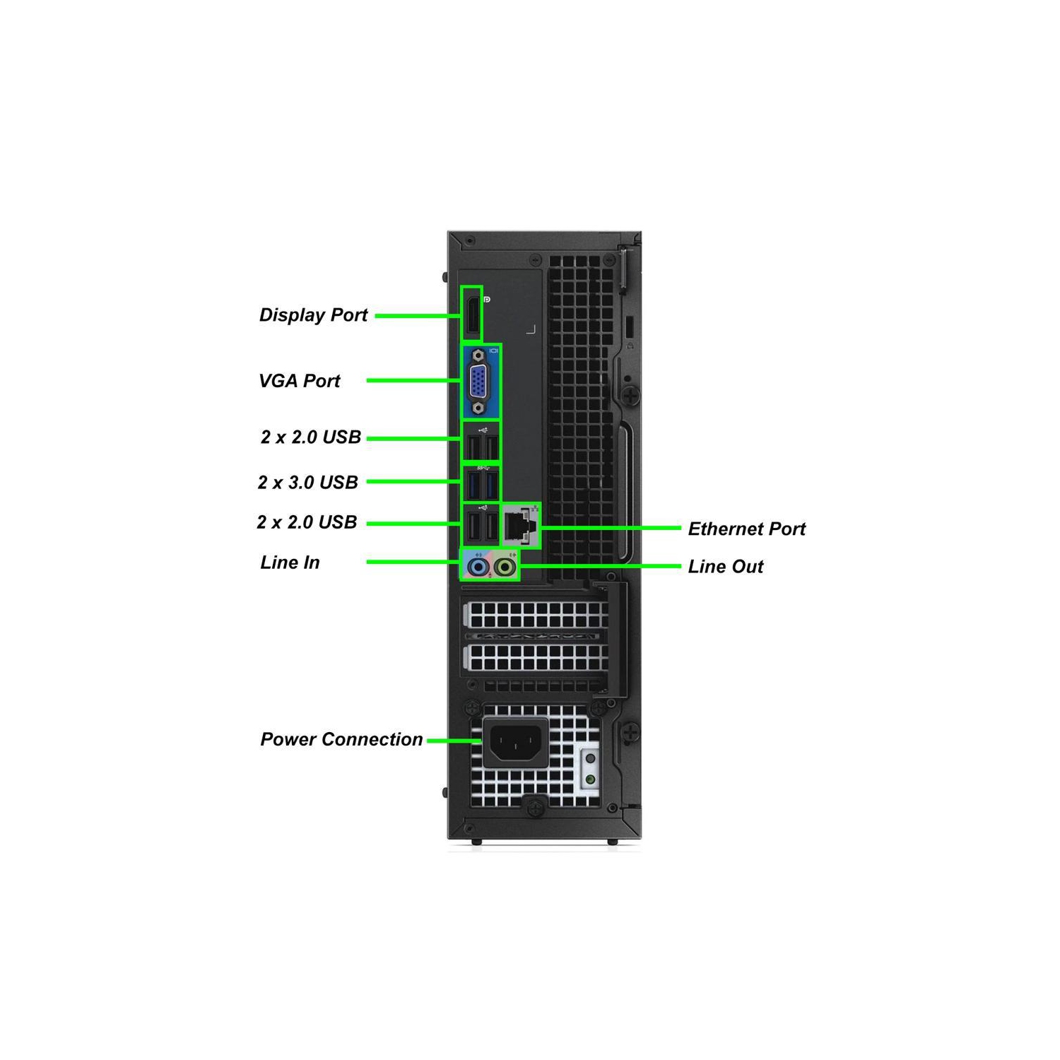 Refurbished - Dell 3020 SFF I5 4570 3.2GHz, 8GB Memory, 120GB Solid State Drive, DVD, Windows 10 Pro