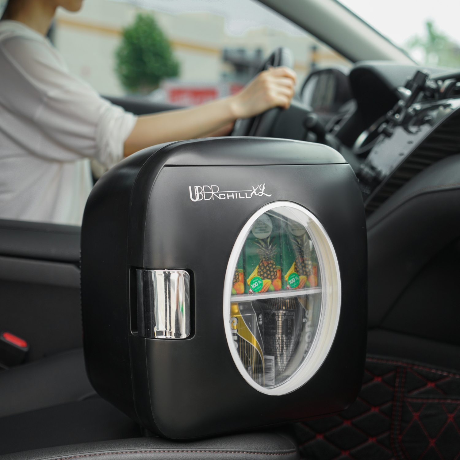 Uber Appliance Uber Chill Personal XL Mini Fridge 12 can capacity for Bar, Bedroom, office, Dorm outdoor/indoor 110/12V AC/DC