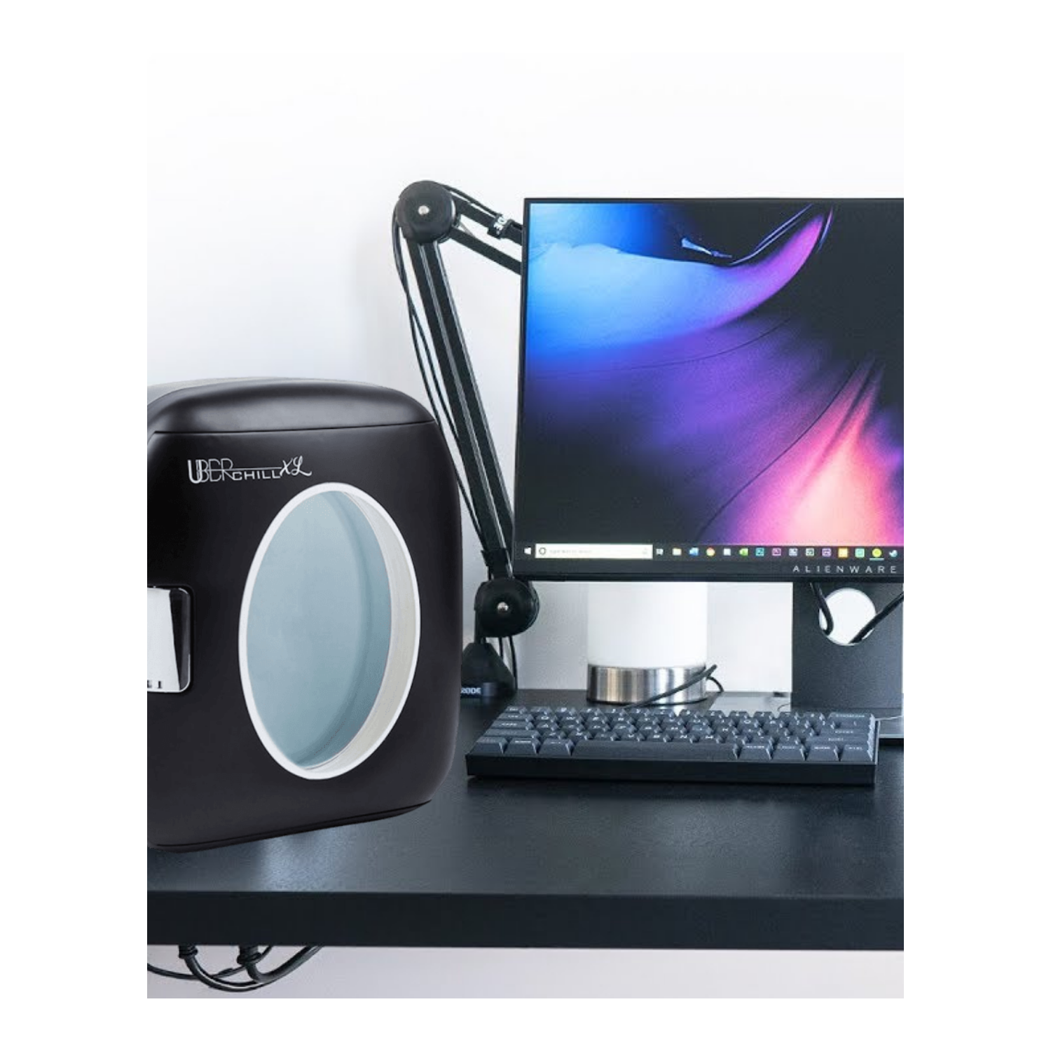 Uber Appliance Uber Chill Personal XL Mini Fridge 12 can capacity for Bar, Bedroom, office, Dorm outdoor/indoor 110/12V AC/DC