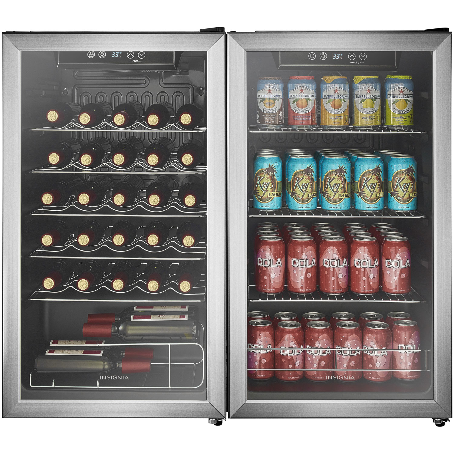 Insignia 3.2 Cu. Ft. 115-Can Beverage Centre - Stainless Steel - Only at Best Buy
