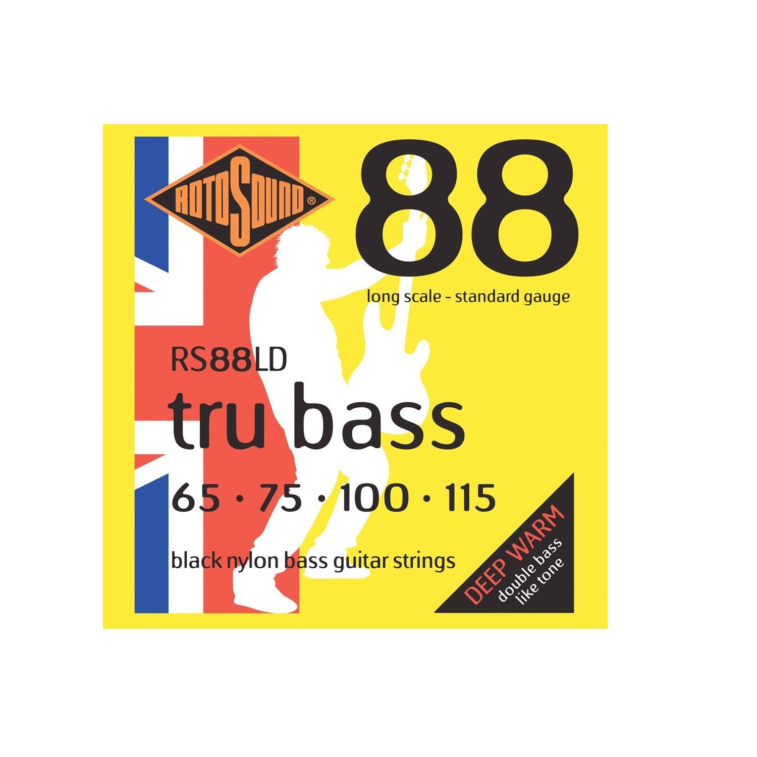 Rotosound RS88LD Black Nylon Flatwound Bass Guitar Strings