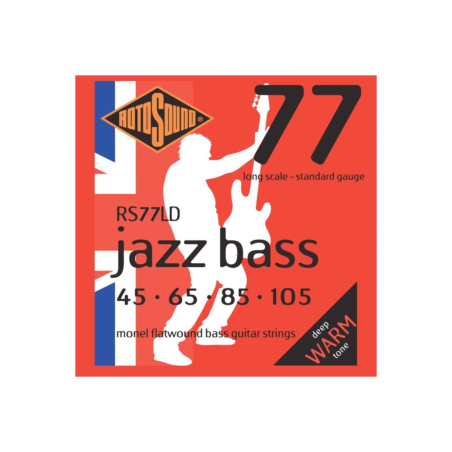 Rotosound RS77LD Jazz Bass Monel Flatwound Electric Bass 4 String Set