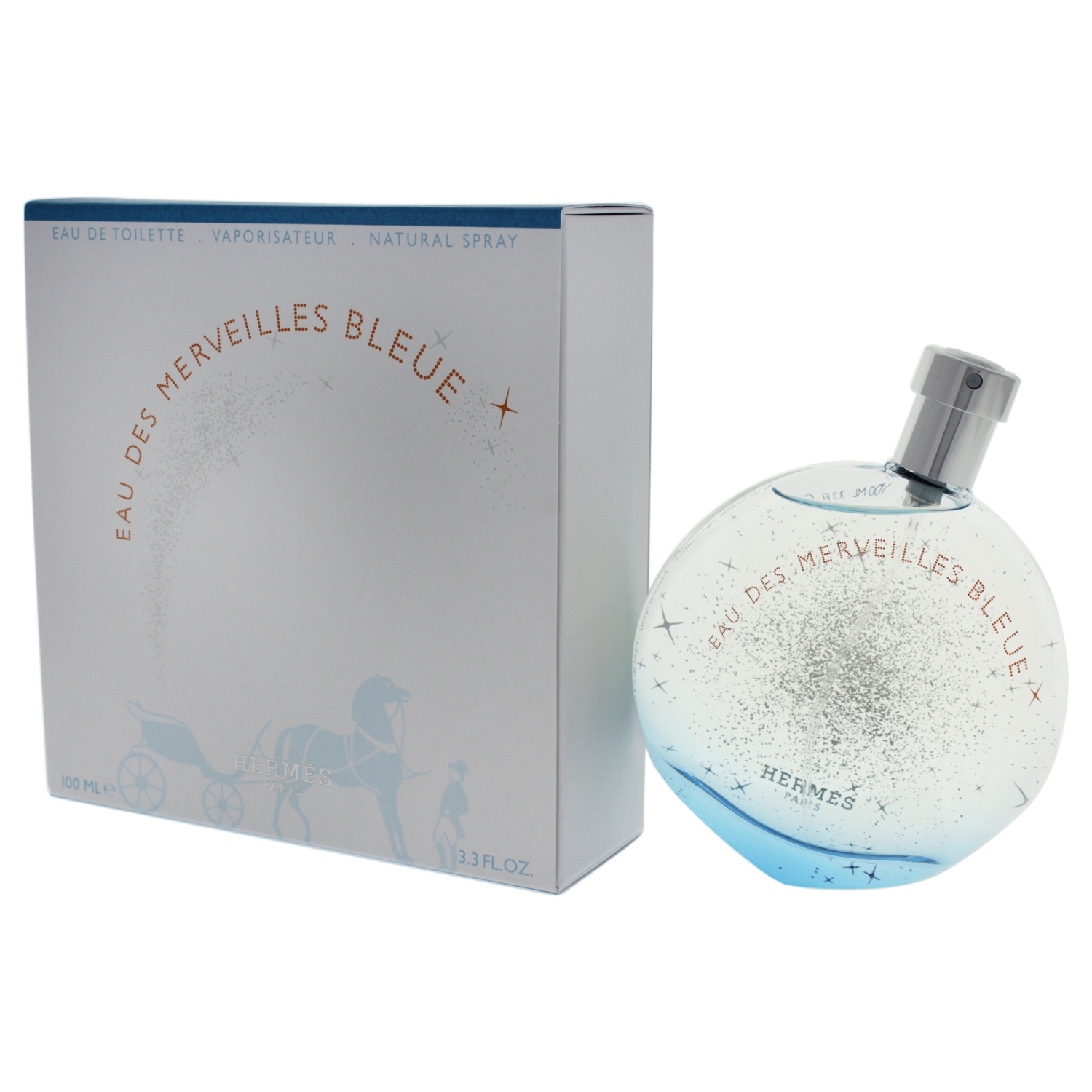 Eau des Merveilles Bleue par Hermes Eau De Toilette Vaporisateur 3.4 oz