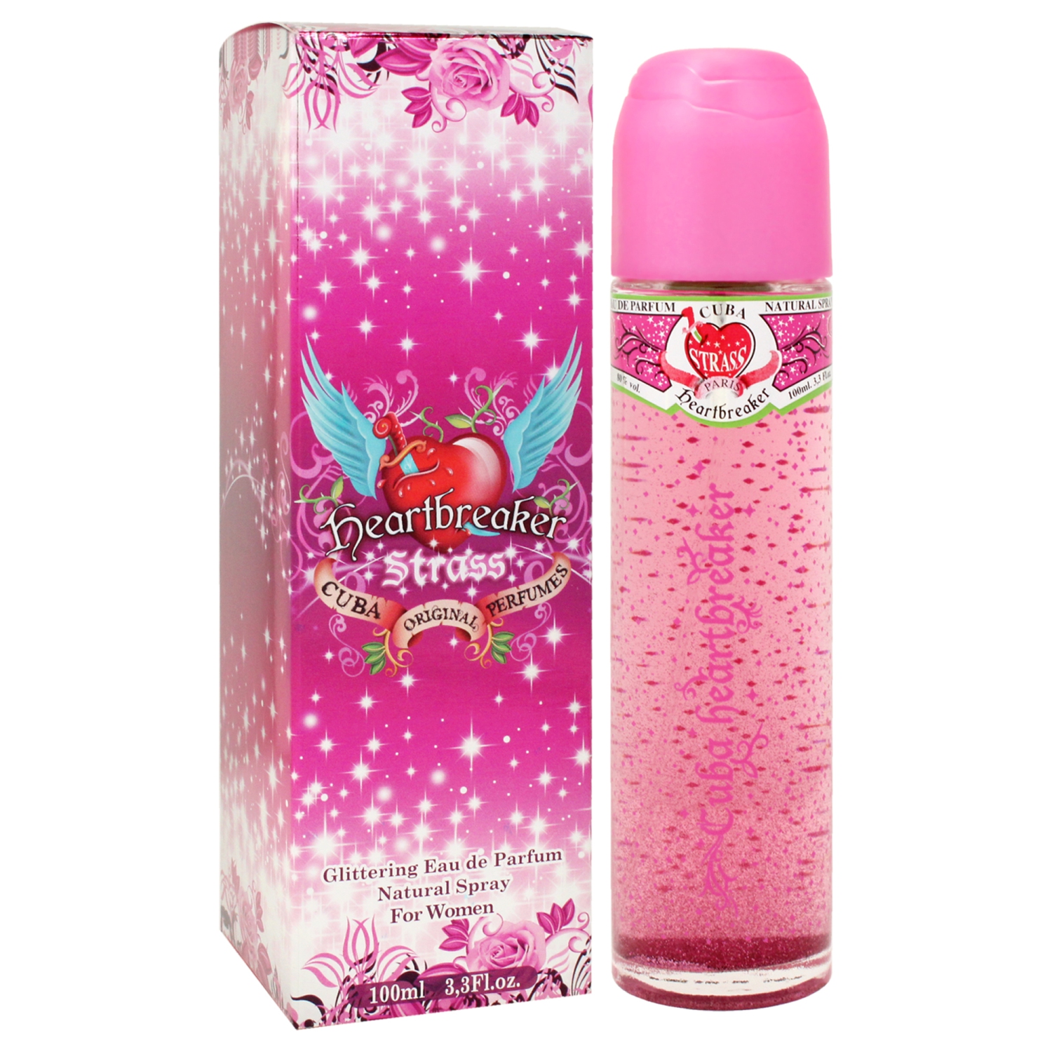 Cuba Strass Heartbreaker par Fragluxe Eau De Parfum Vaporisateur 3.4 oz